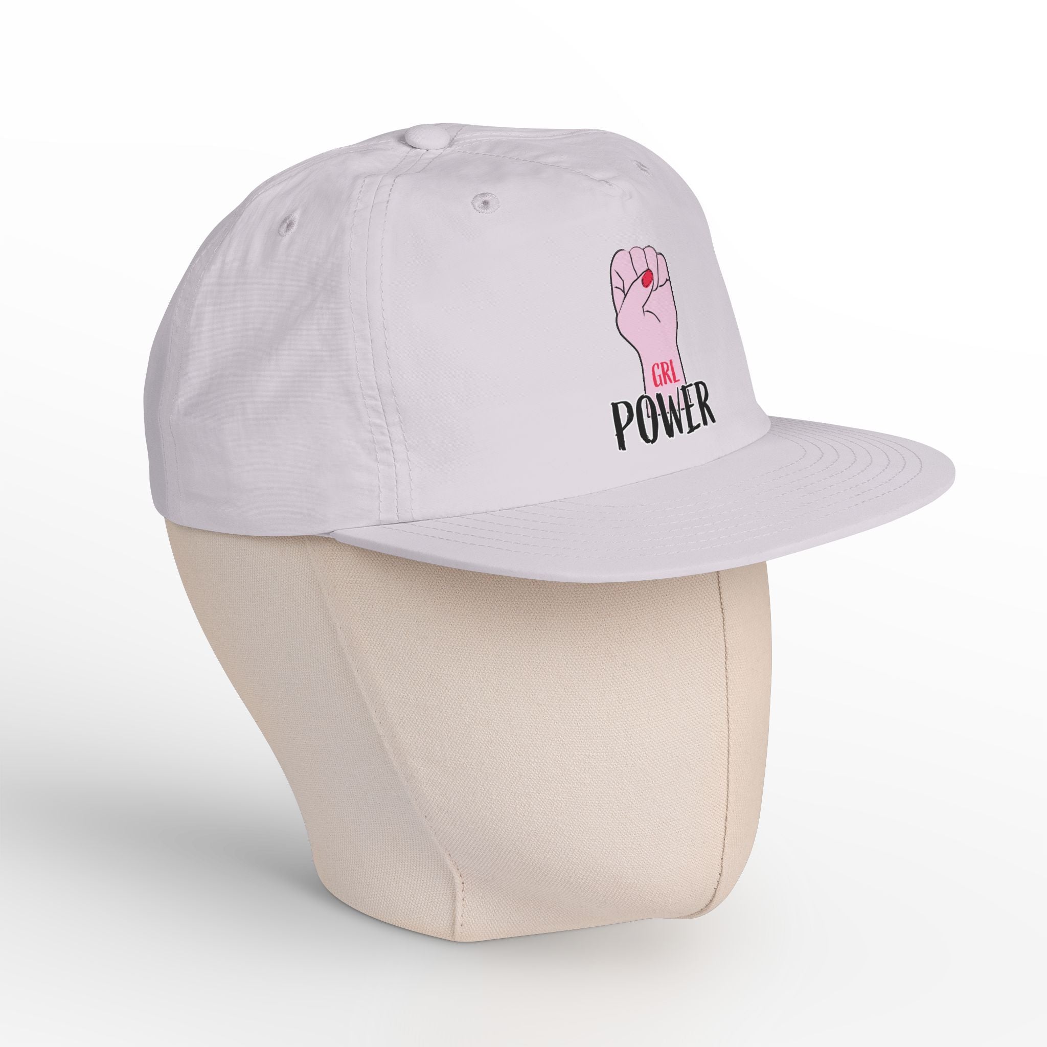 Surf Cap — "GRL POWER" Raised Fist Embroidered Surf Cap