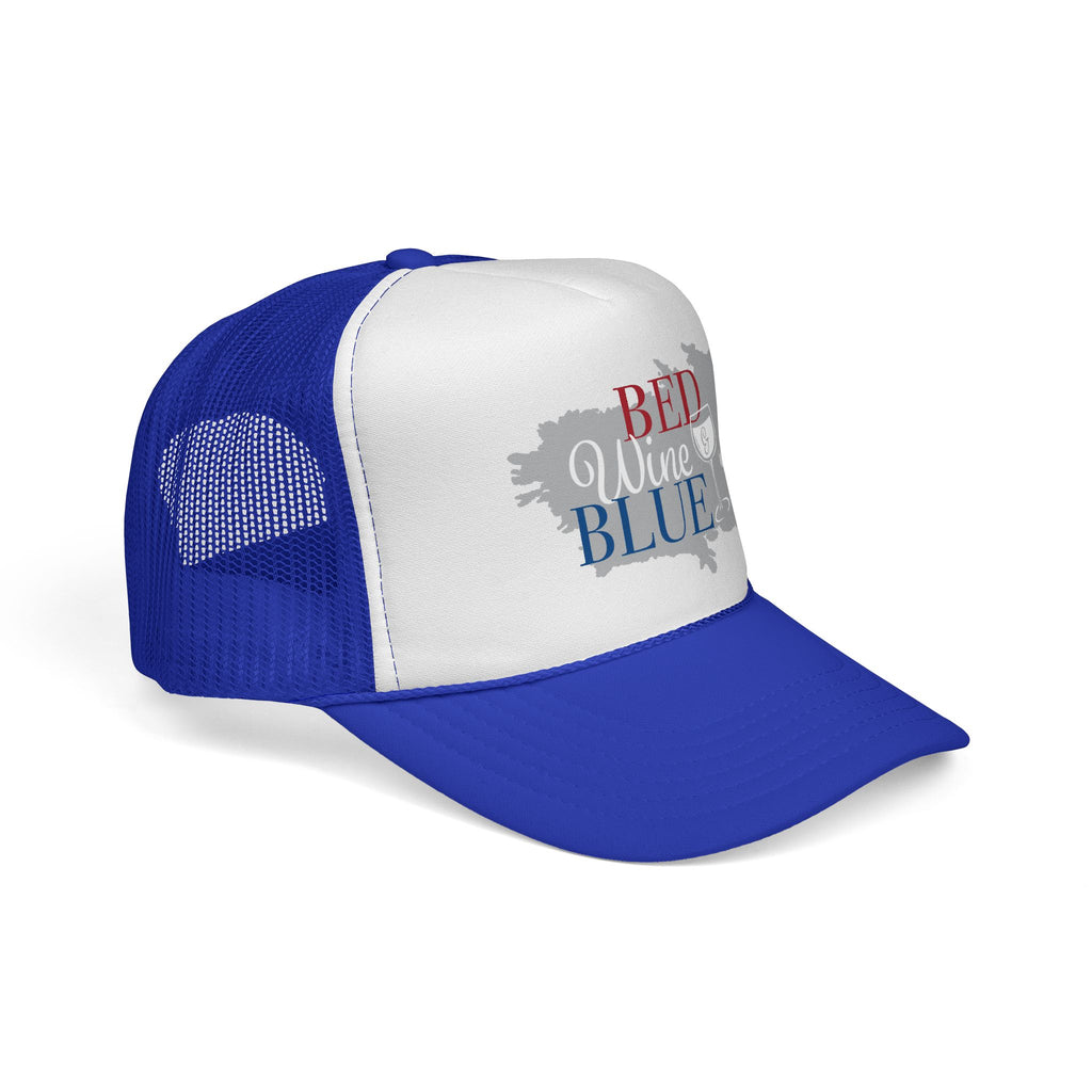 Trucker Cap — "Red Wine Blue" Patriotic Wine Lover Mesh Hat