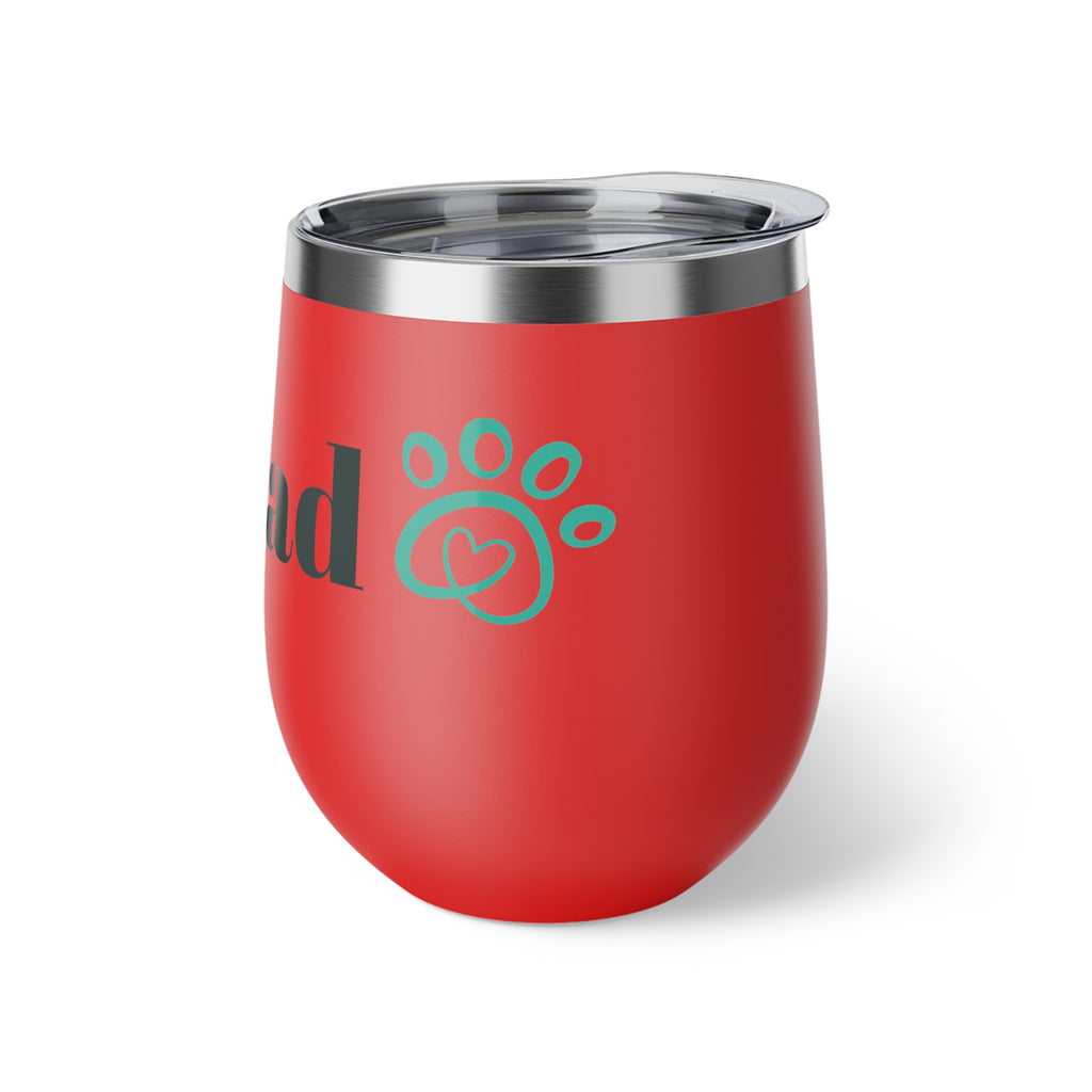 Dog Dad Copper Insulated Wine Tumbler – 12oz Travel Cup