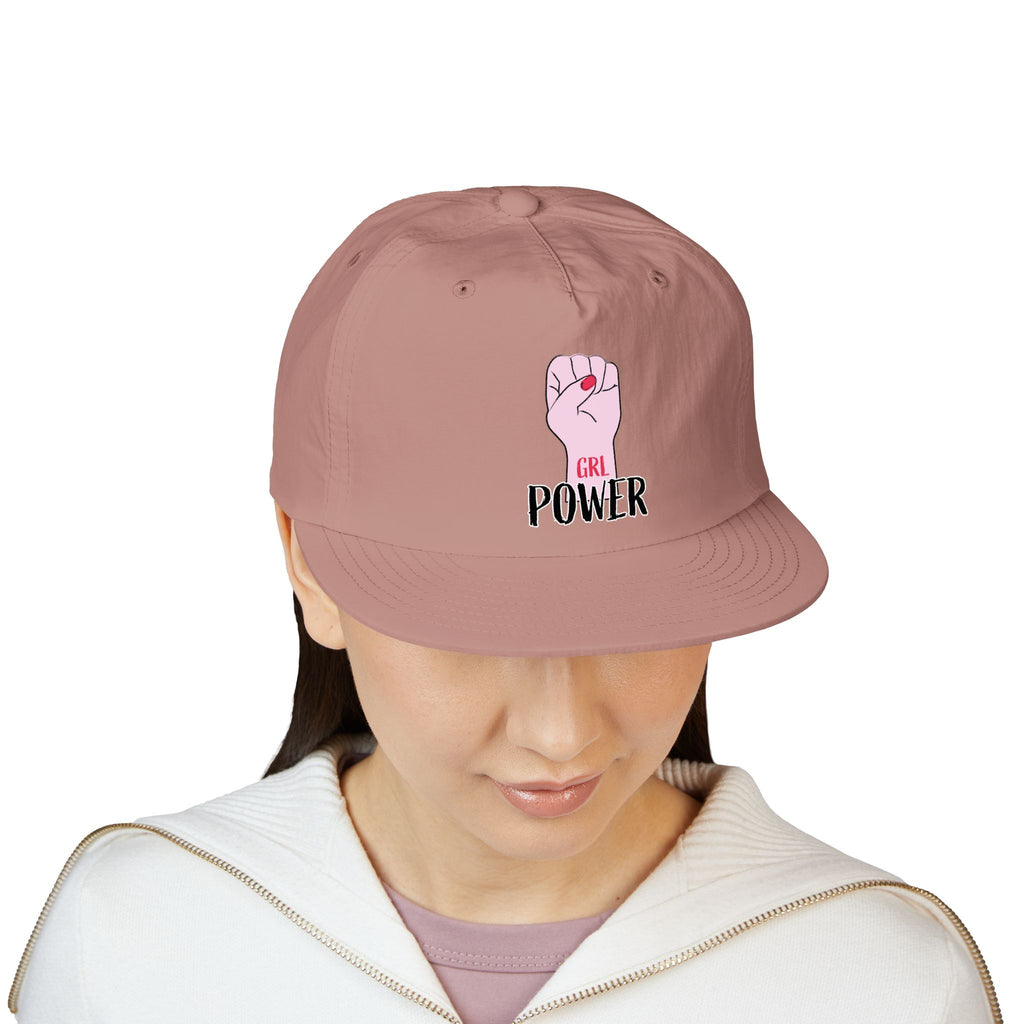 Surf Cap — "GRL POWER" Raised Fist Embroidered Surf Cap