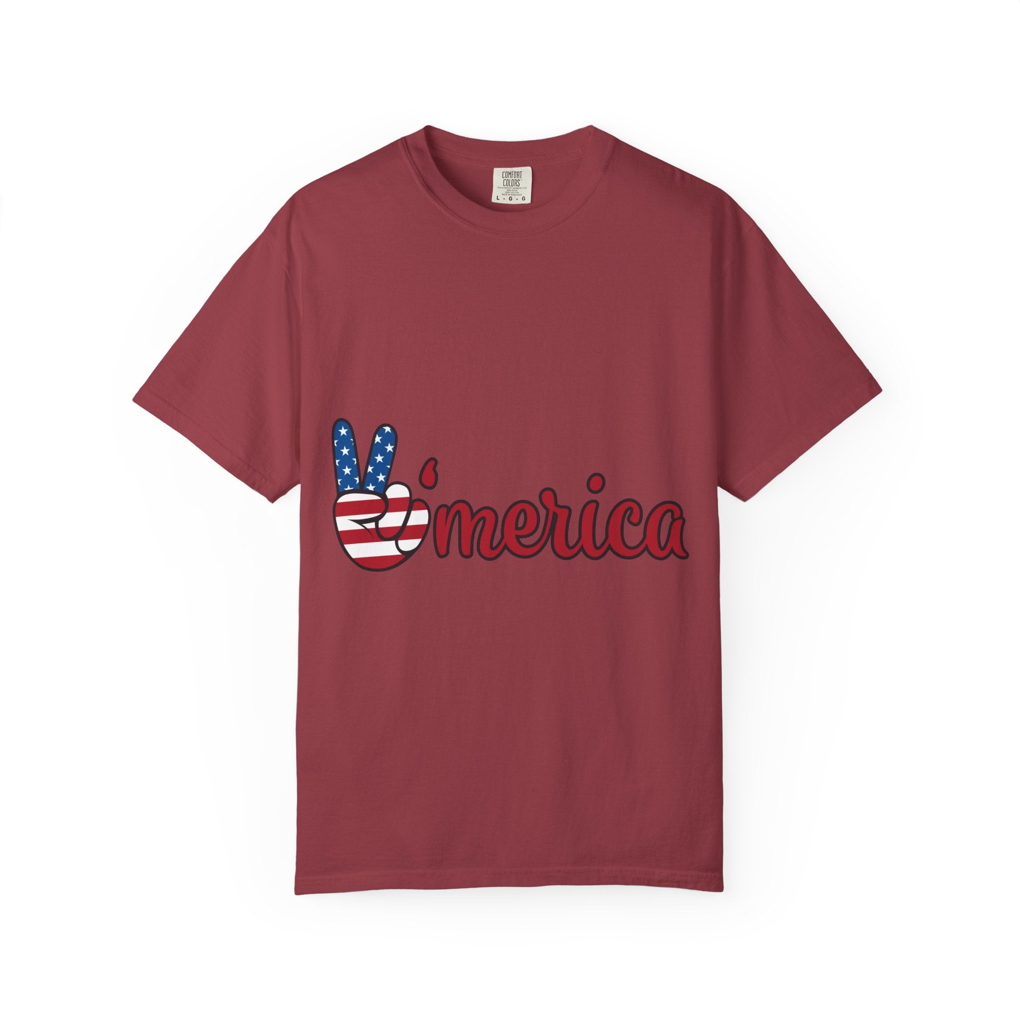 'Merica Peace Sign T-Shirt — Patriotic USA Flag Graphic Tee for 4th of July
