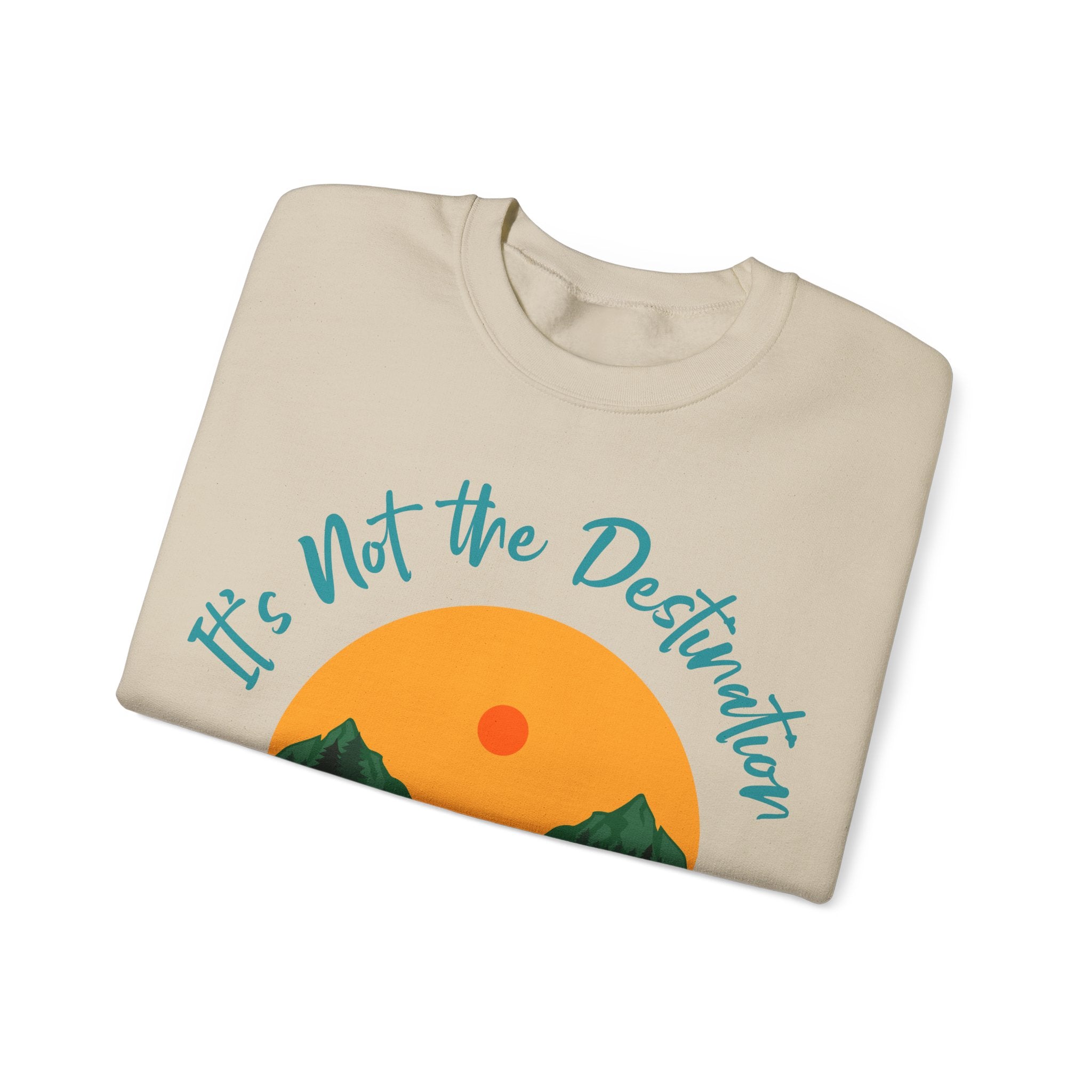Crewneck Sweatshirt — "It's Not the Destination, It's the Journey" Retro Road Trip Design