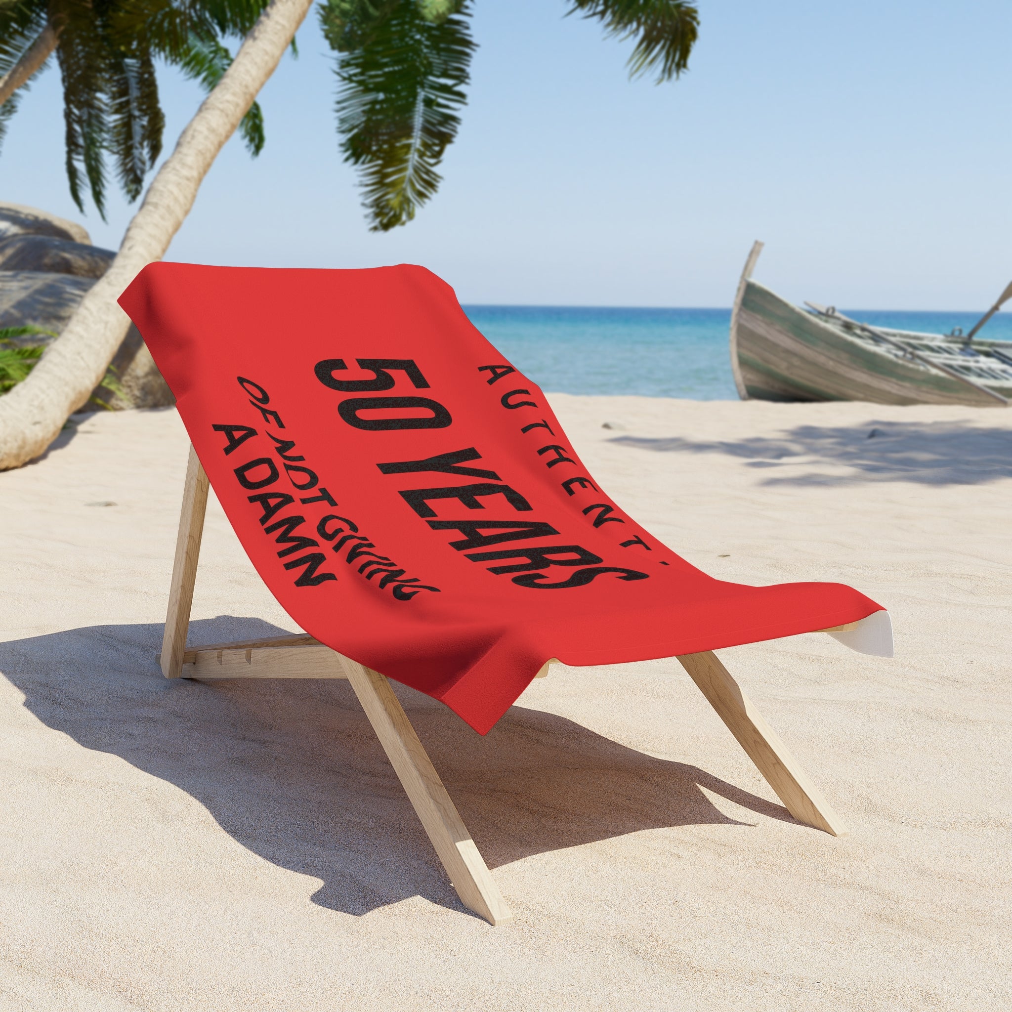 50 Years of Not Giving a Damn Beach Towel – Funny 50th Birthday Gift