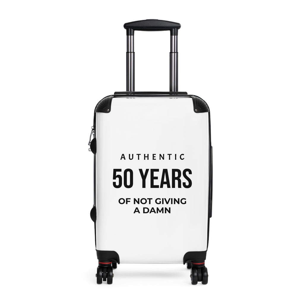 Suitcase - "Authentic 50 Years of Not Giving a Damn" Travel Carry-On
