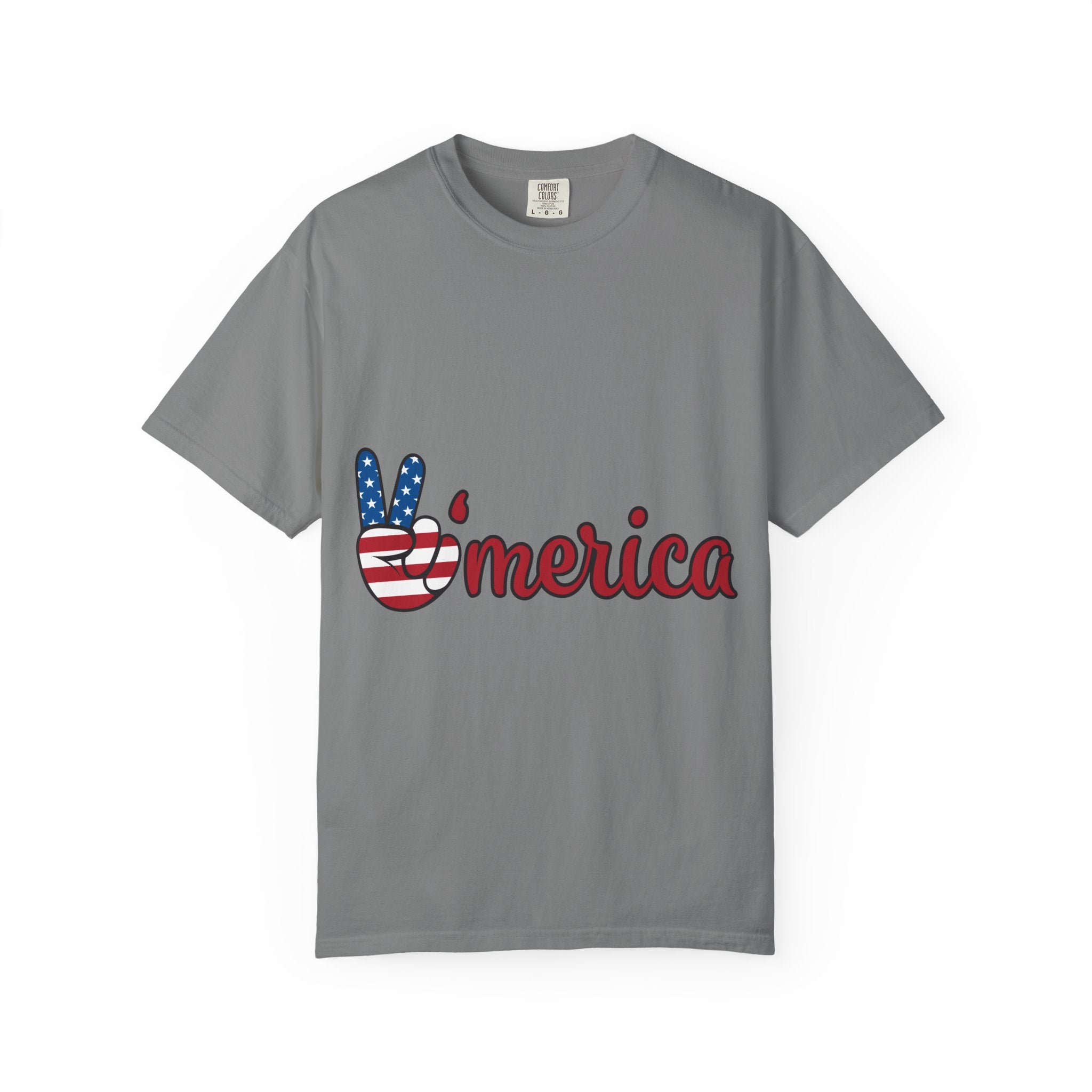 'Merica Peace Sign T-Shirt — Patriotic USA Flag Graphic Tee for 4th of July