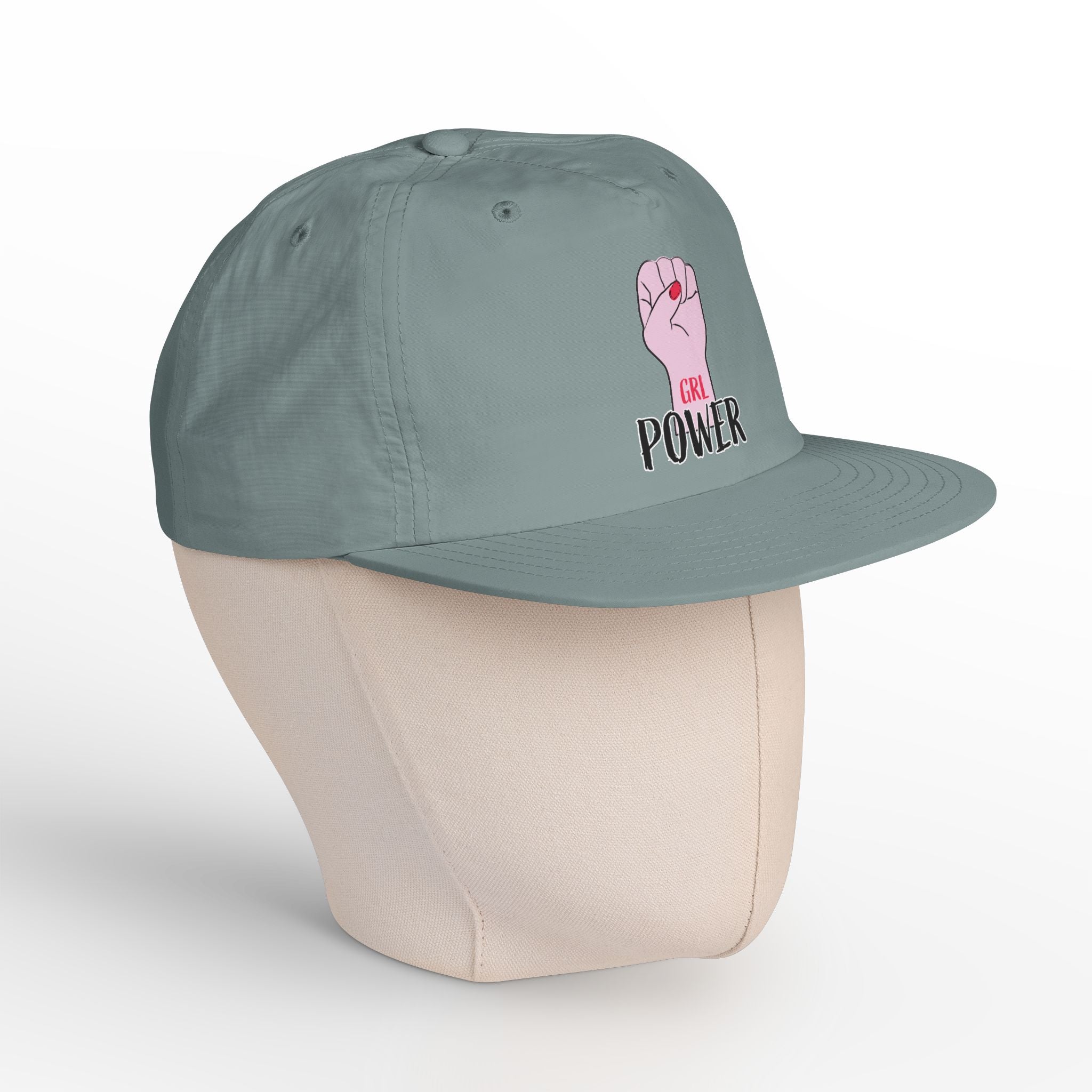 Surf Cap — "GRL POWER" Raised Fist Embroidered Surf Cap
