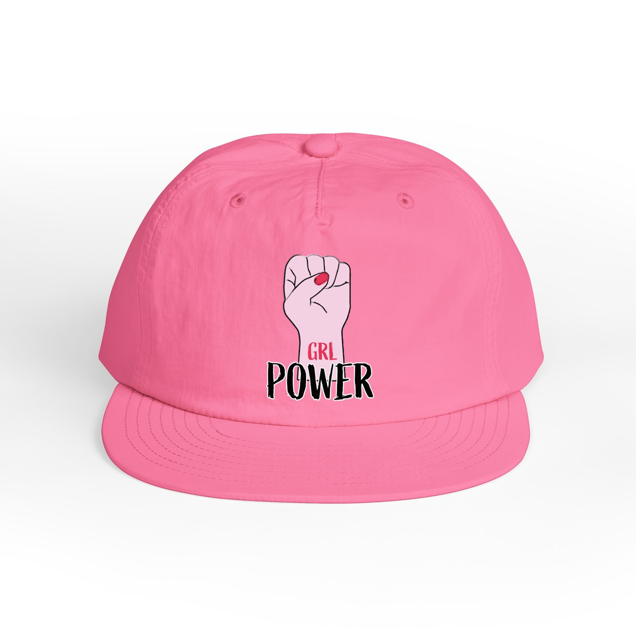 Surf Cap — "GRL POWER" Raised Fist Embroidered Surf Cap