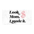 Look Mom, I Made It Beach Towel — Funny Luxury Dollar Sign Pool & Vacation Towel