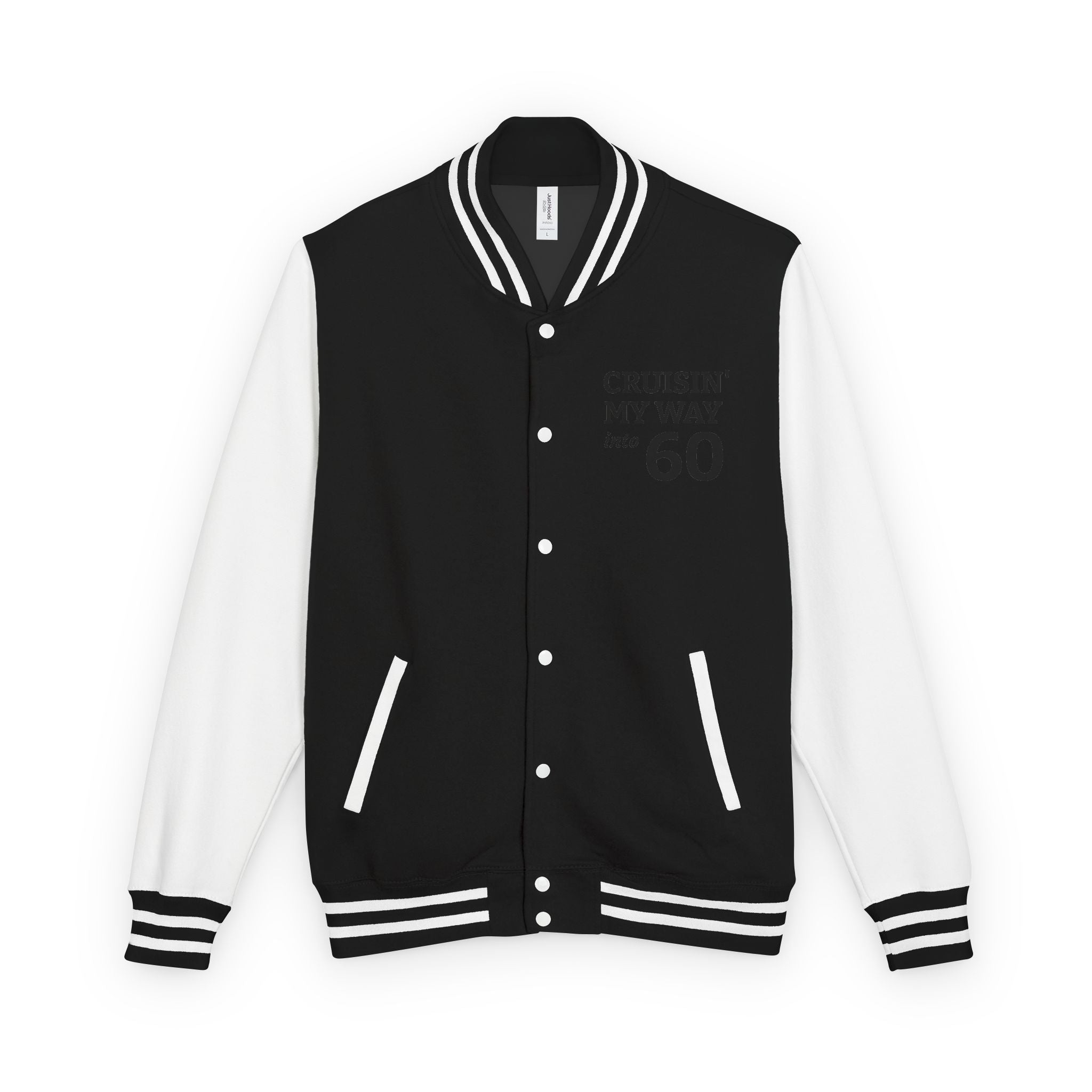 Letterman Jacket – “Cruisin’ My Way to 60” Retro Birthday Varsity Coat