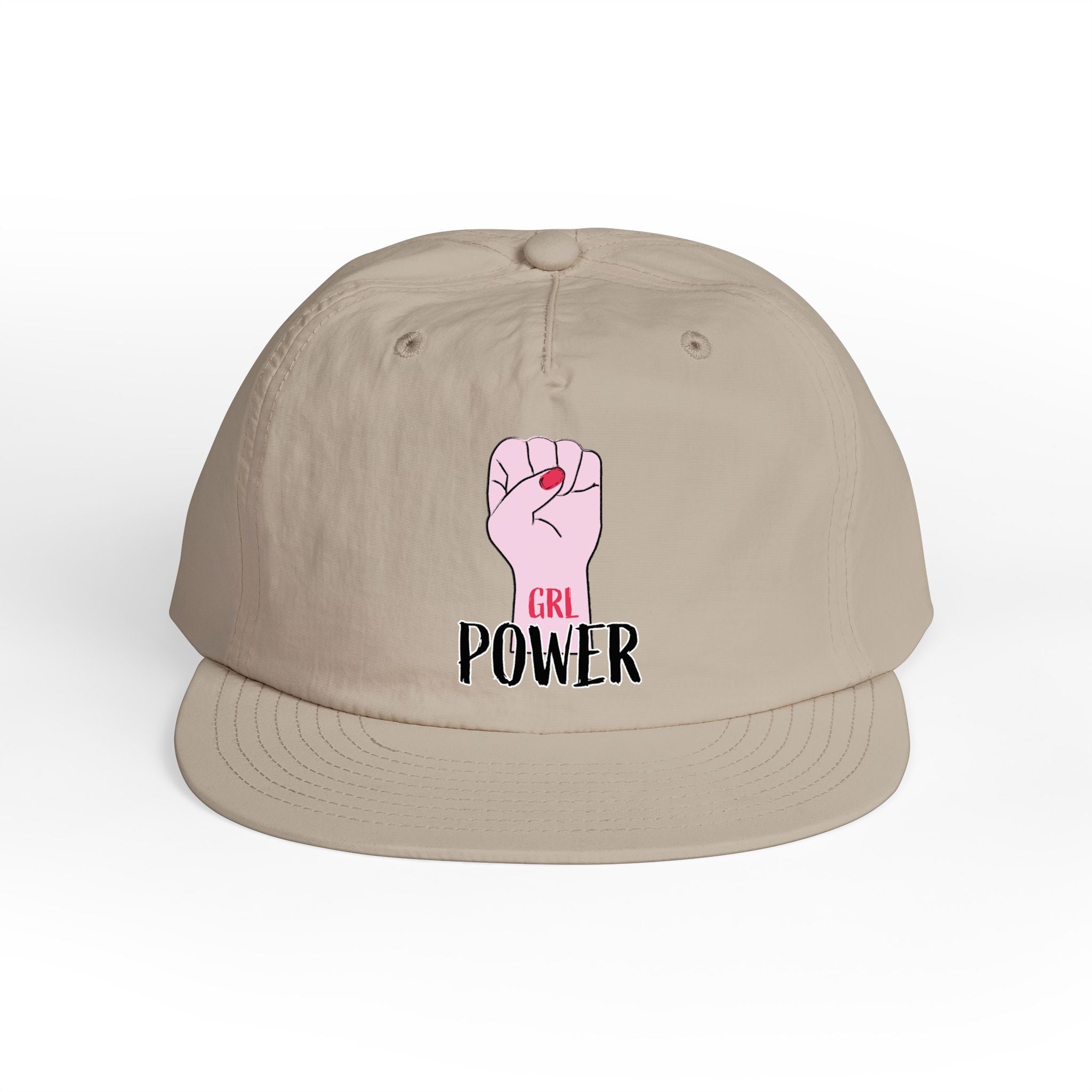 Surf Cap — "GRL POWER" Raised Fist Embroidered Surf Cap