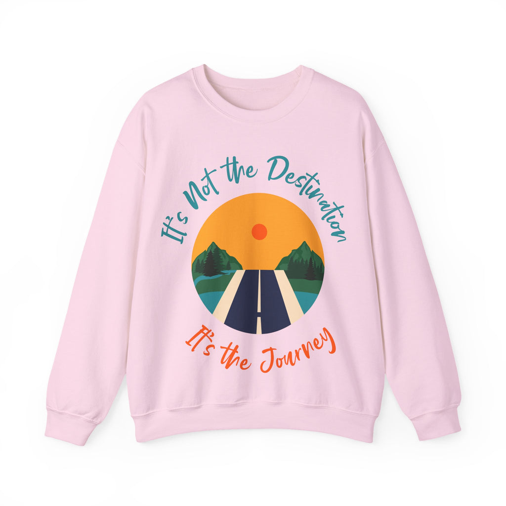 Crewneck Sweatshirt — "It's Not the Destination, It's the Journey" Retro Road Trip Design