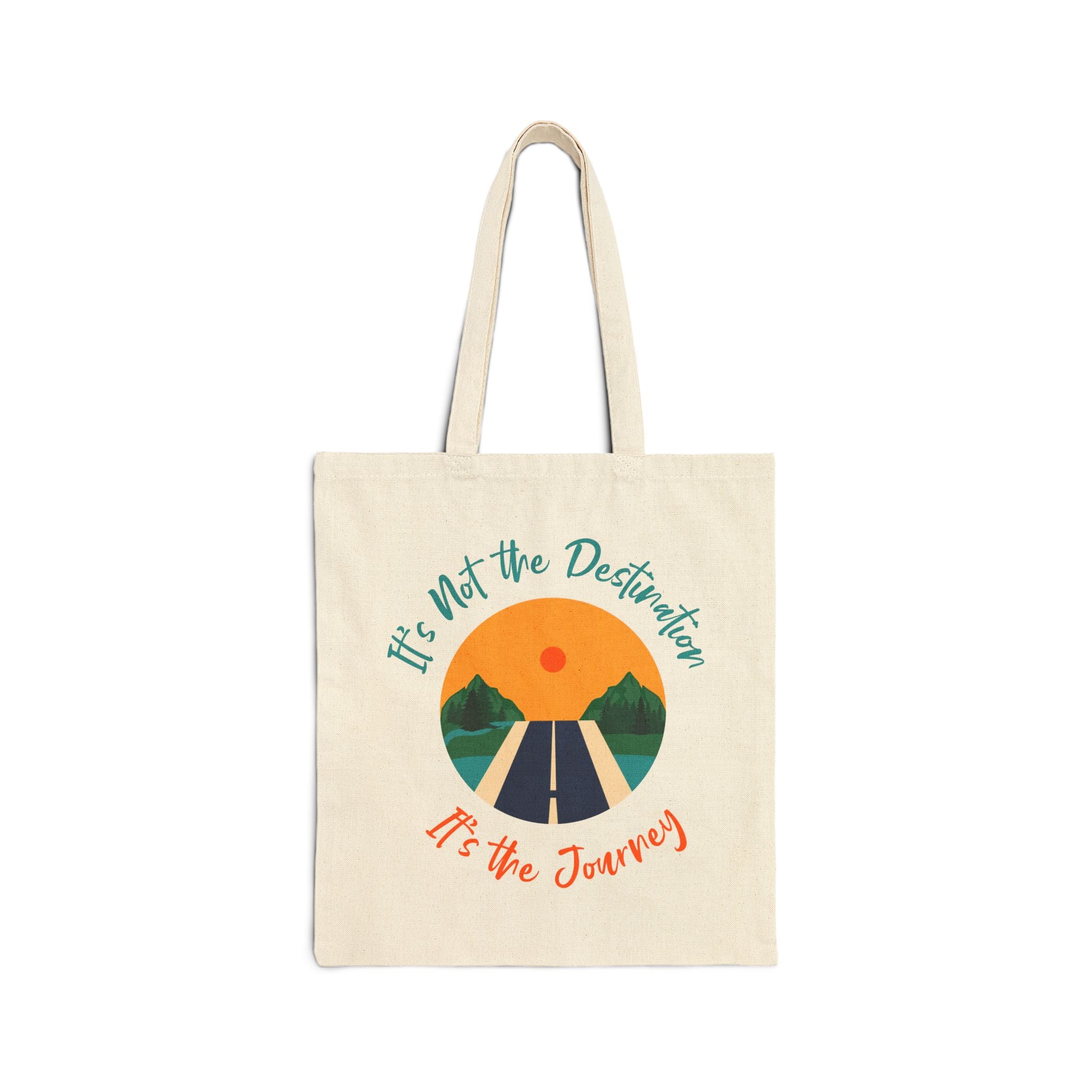 Journey Road Tote Bag – “It’s Not the Destination, It’s the Journey” Canvas Tote