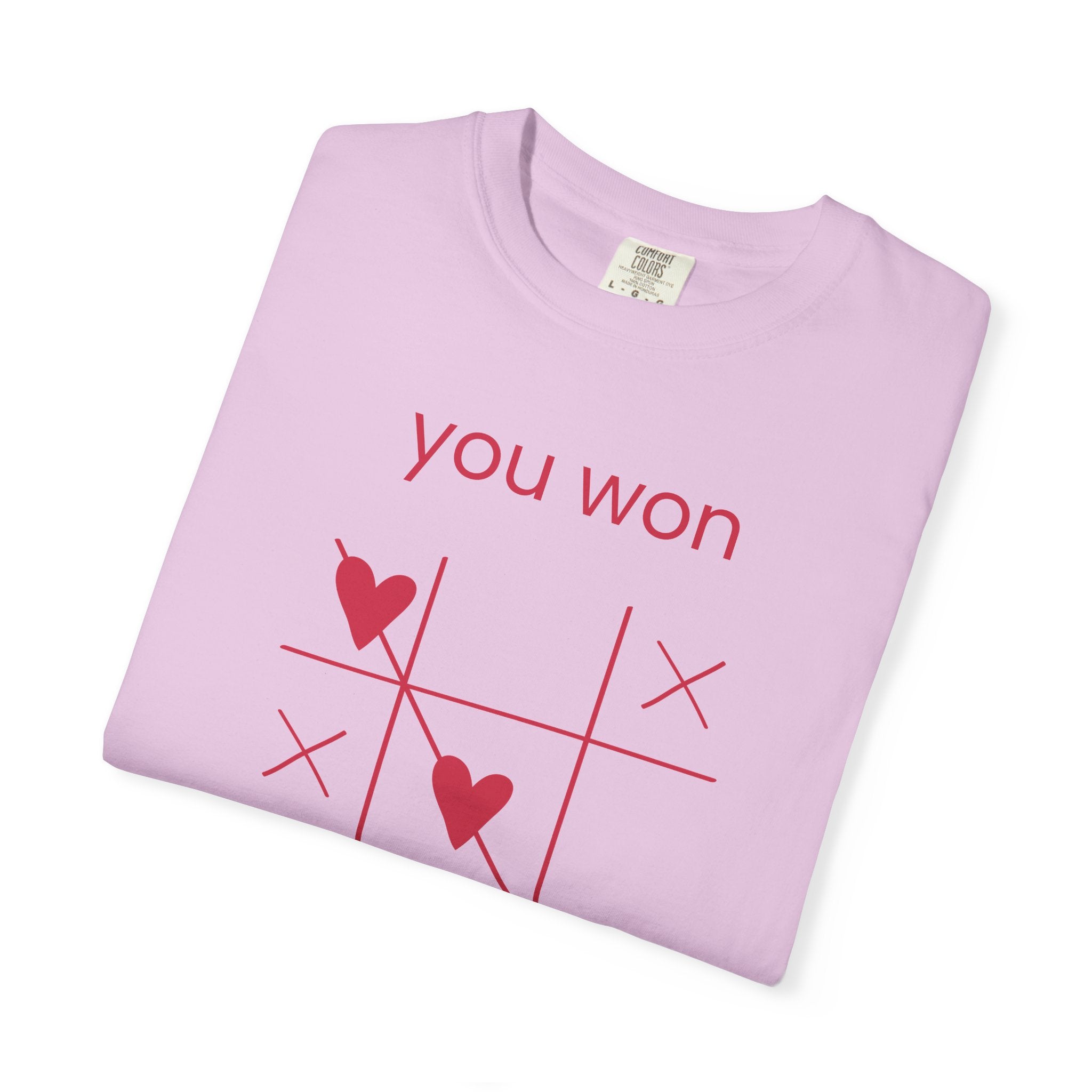 You Won My Heart T-Shirt — Tic-Tac-Toe Heart Valentine Tee