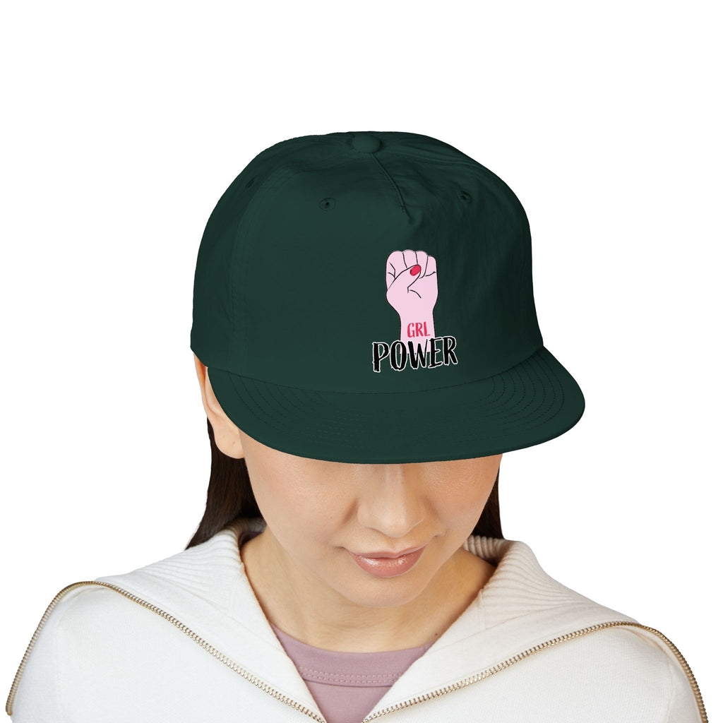 Surf Cap — "GRL POWER" Raised Fist Embroidered Surf Cap