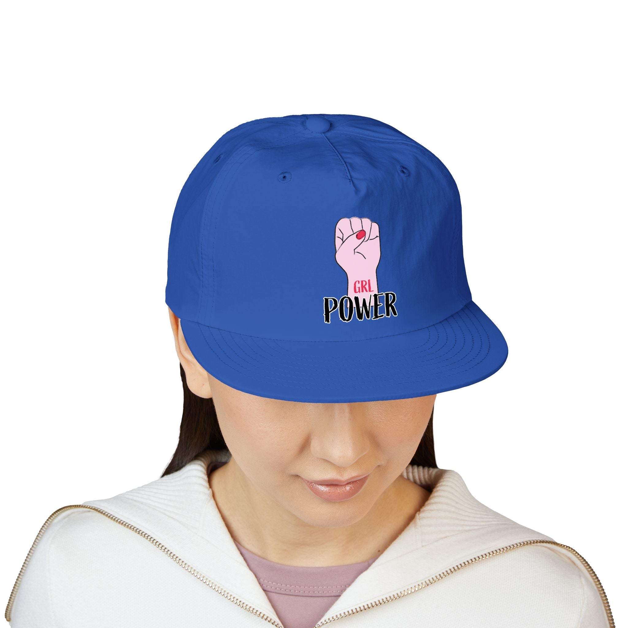 Surf Cap — "GRL POWER" Raised Fist Embroidered Surf Cap