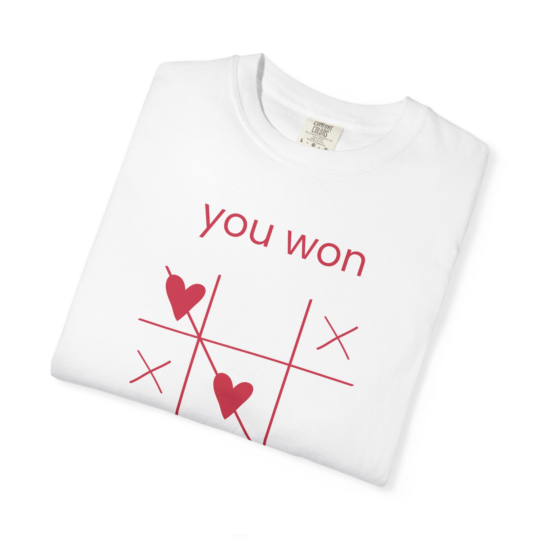 You Won My Heart T-Shirt — Tic-Tac-Toe Heart Valentine Tee