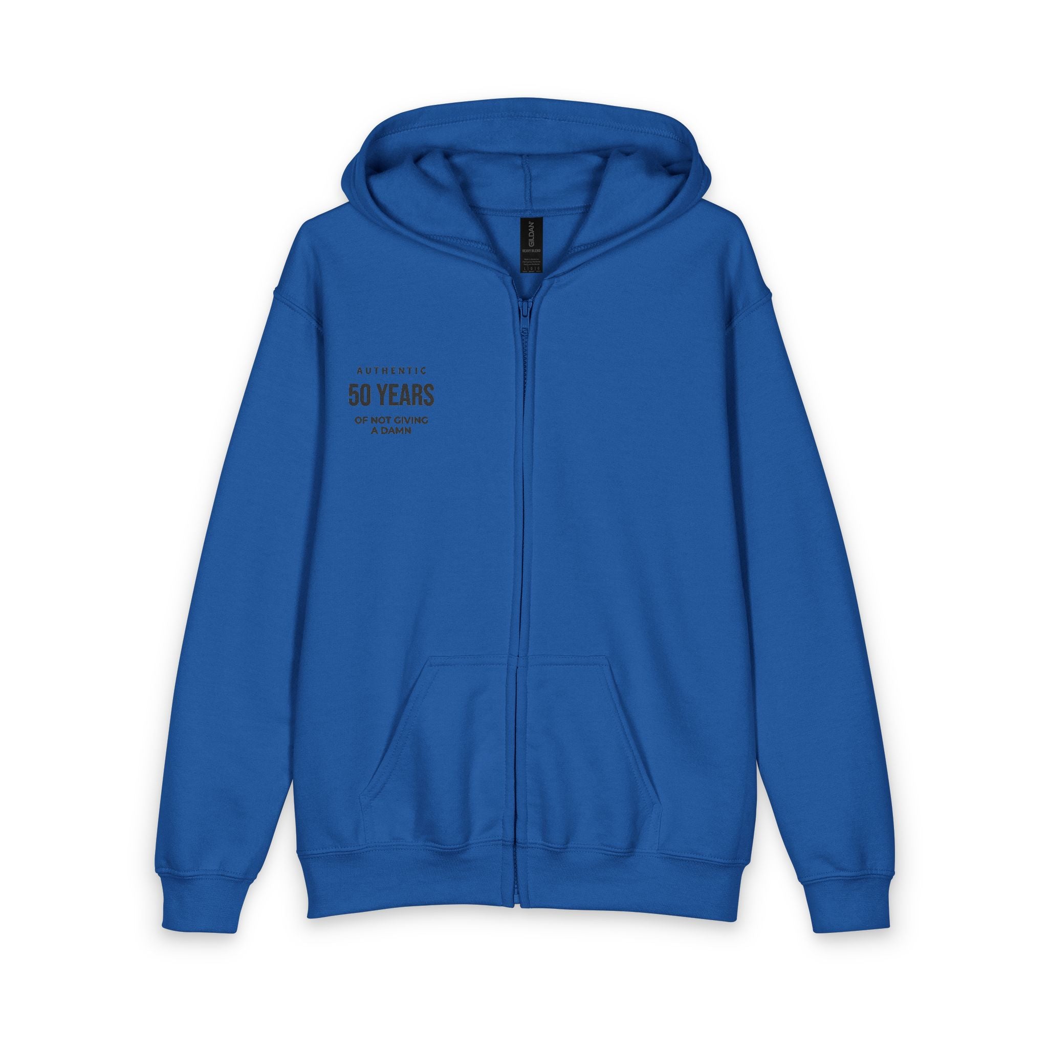 Youth Zipped Hoodie — "50 Years of Source Control" Minimal Anniversary Zip-Up