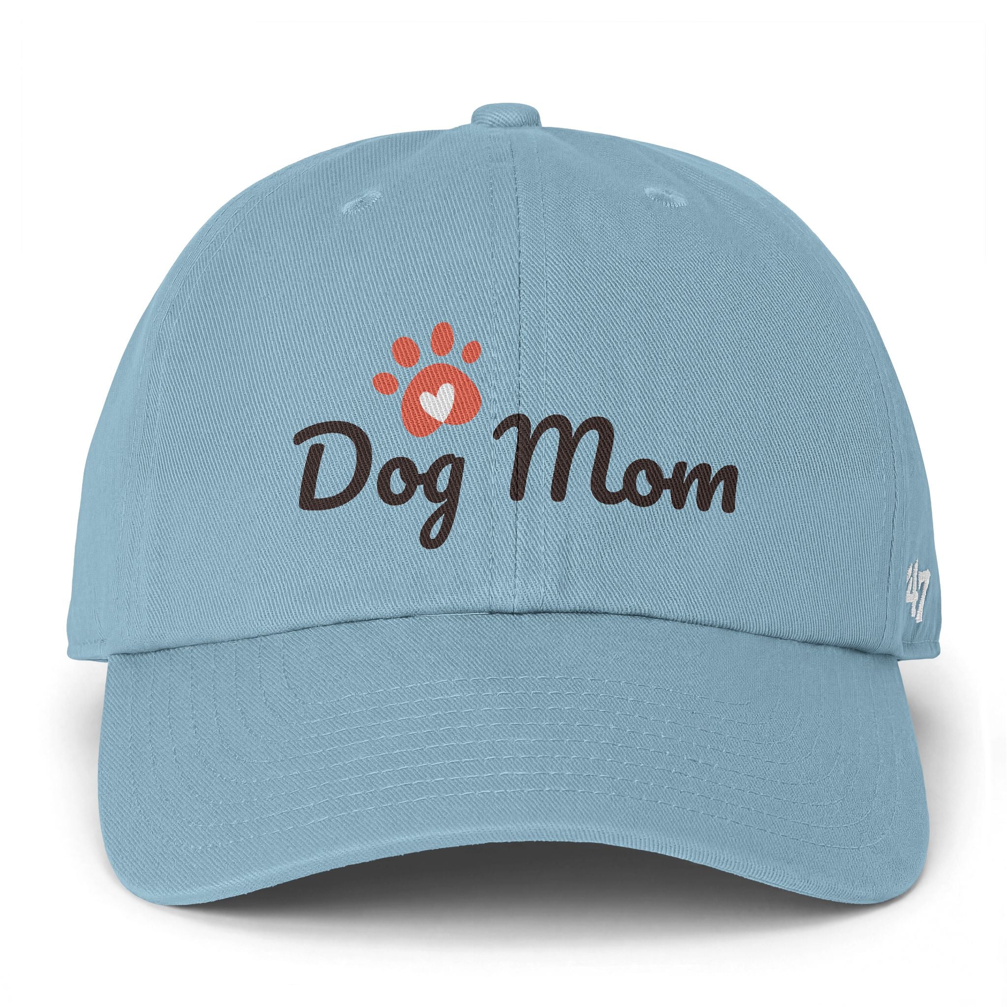 Dog Mom Cap — Embroidered Paw Heart Baseball Hat
