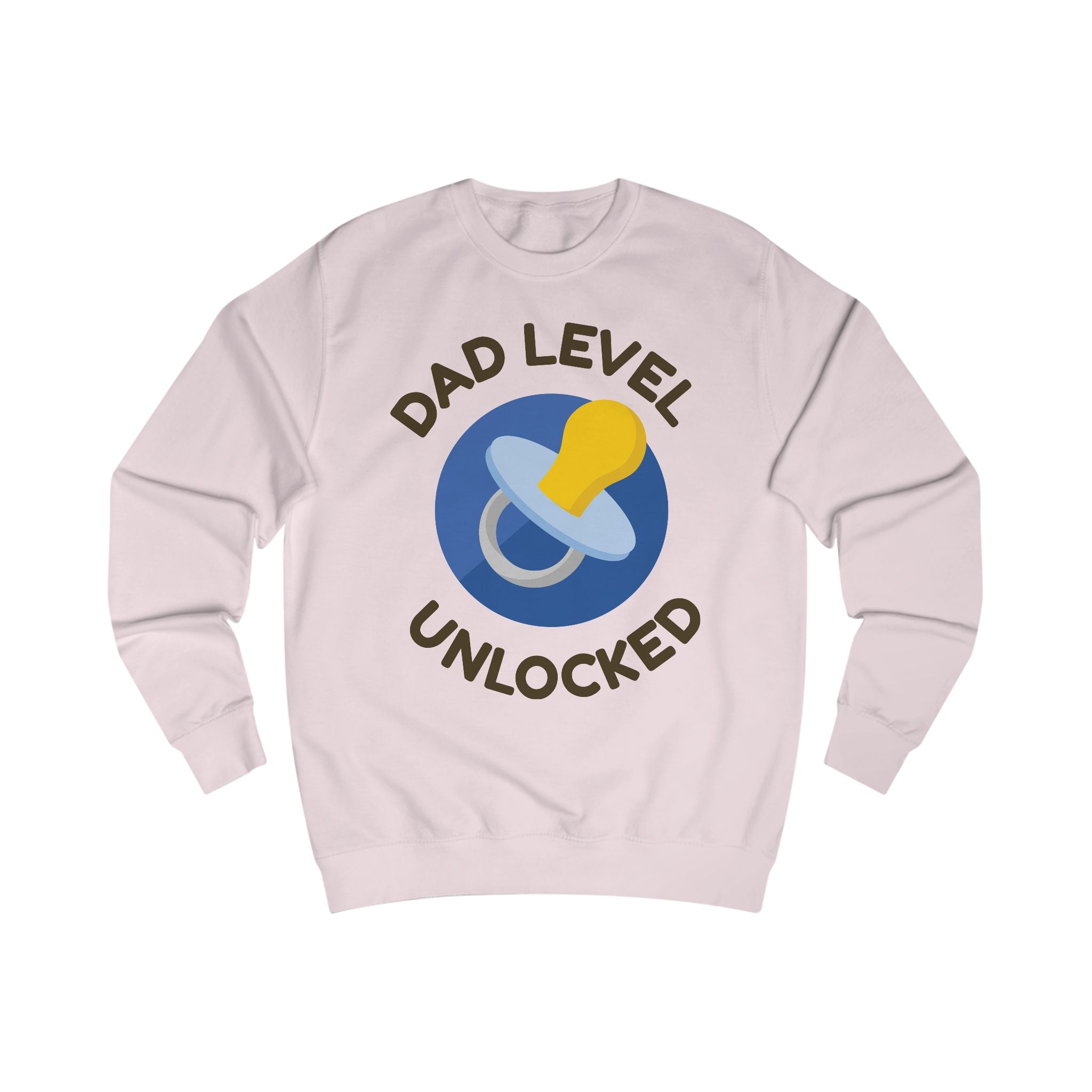 Dad Level Unlocked Sweatshirt — New Dad Pacifier Graphic Crewneck