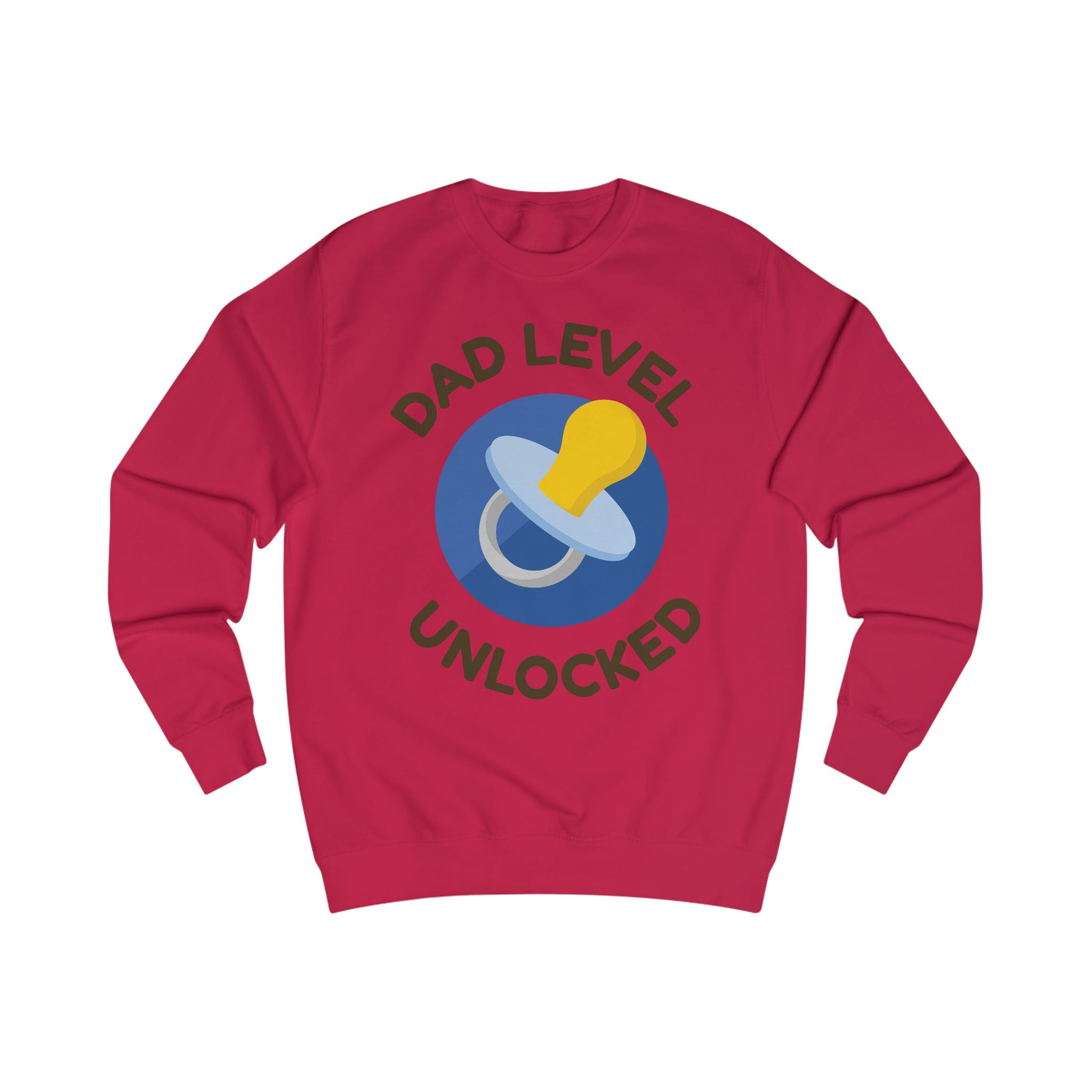 Dad Level Unlocked Sweatshirt — New Dad Pacifier Graphic Crewneck