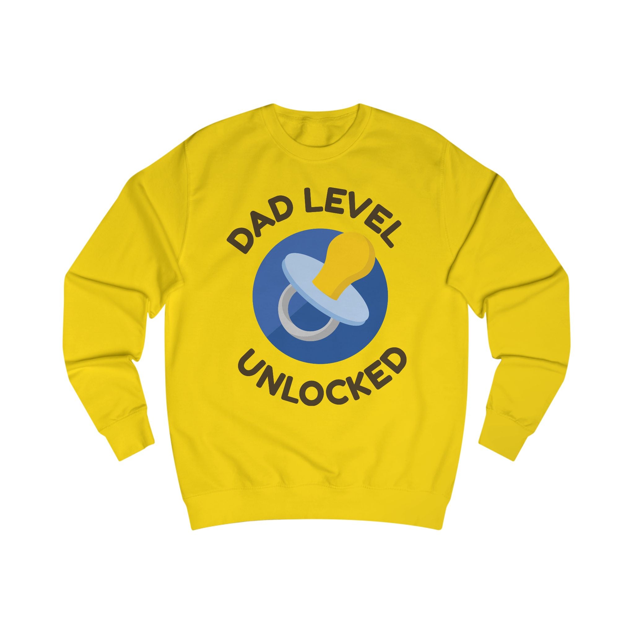 Dad Level Unlocked Sweatshirt — New Dad Pacifier Graphic Crewneck