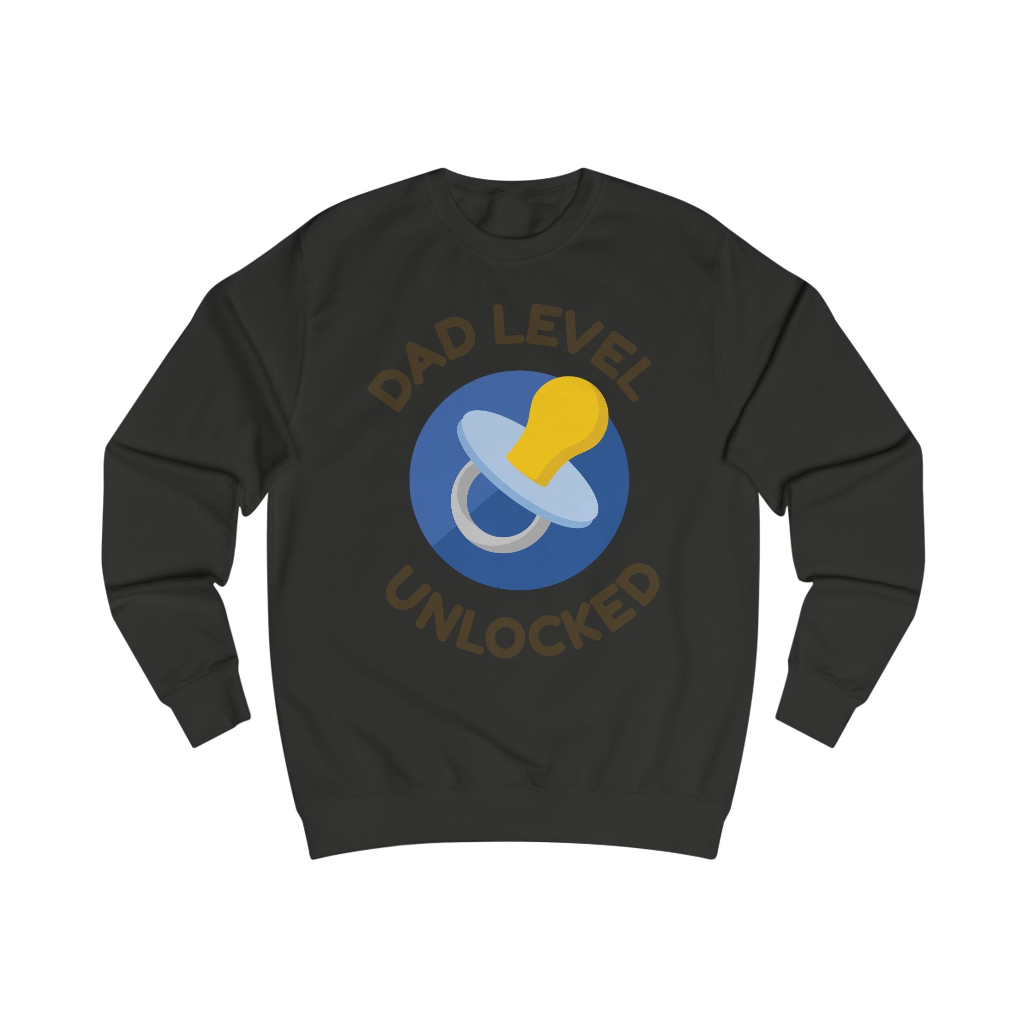 Dad Level Unlocked Sweatshirt — New Dad Pacifier Graphic Crewneck