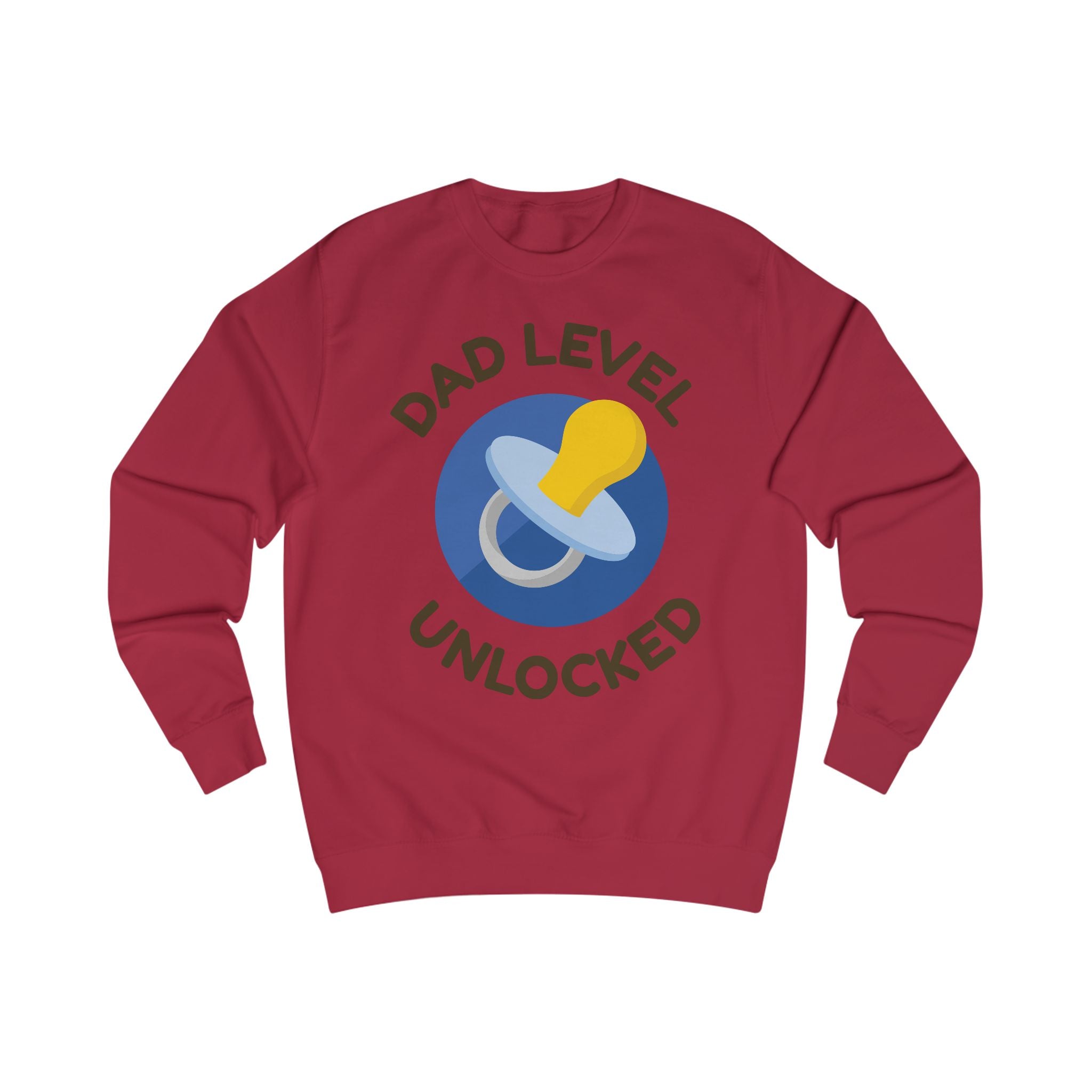 Dad Level Unlocked Sweatshirt — New Dad Pacifier Graphic Crewneck