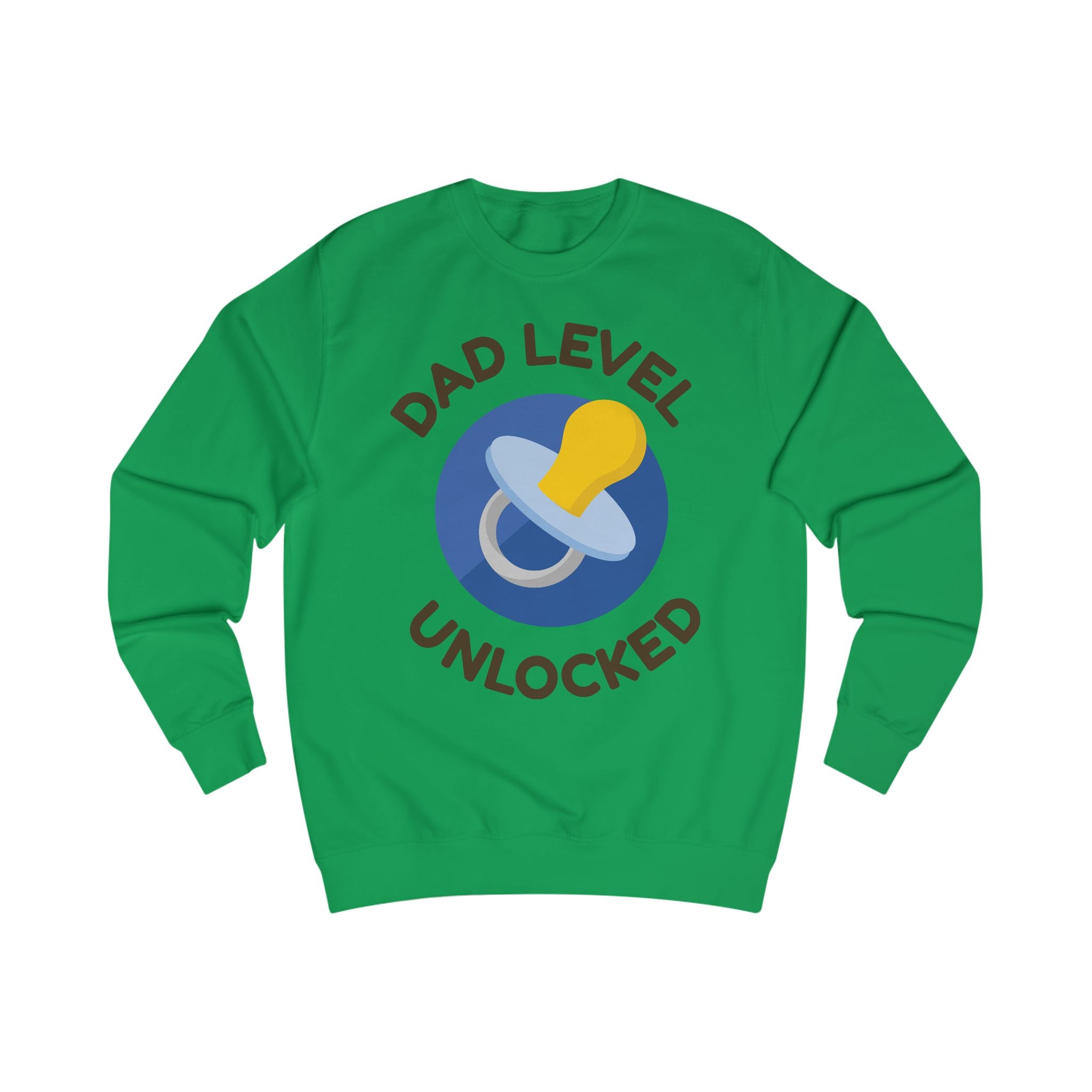 Dad Level Unlocked Sweatshirt — New Dad Pacifier Graphic Crewneck