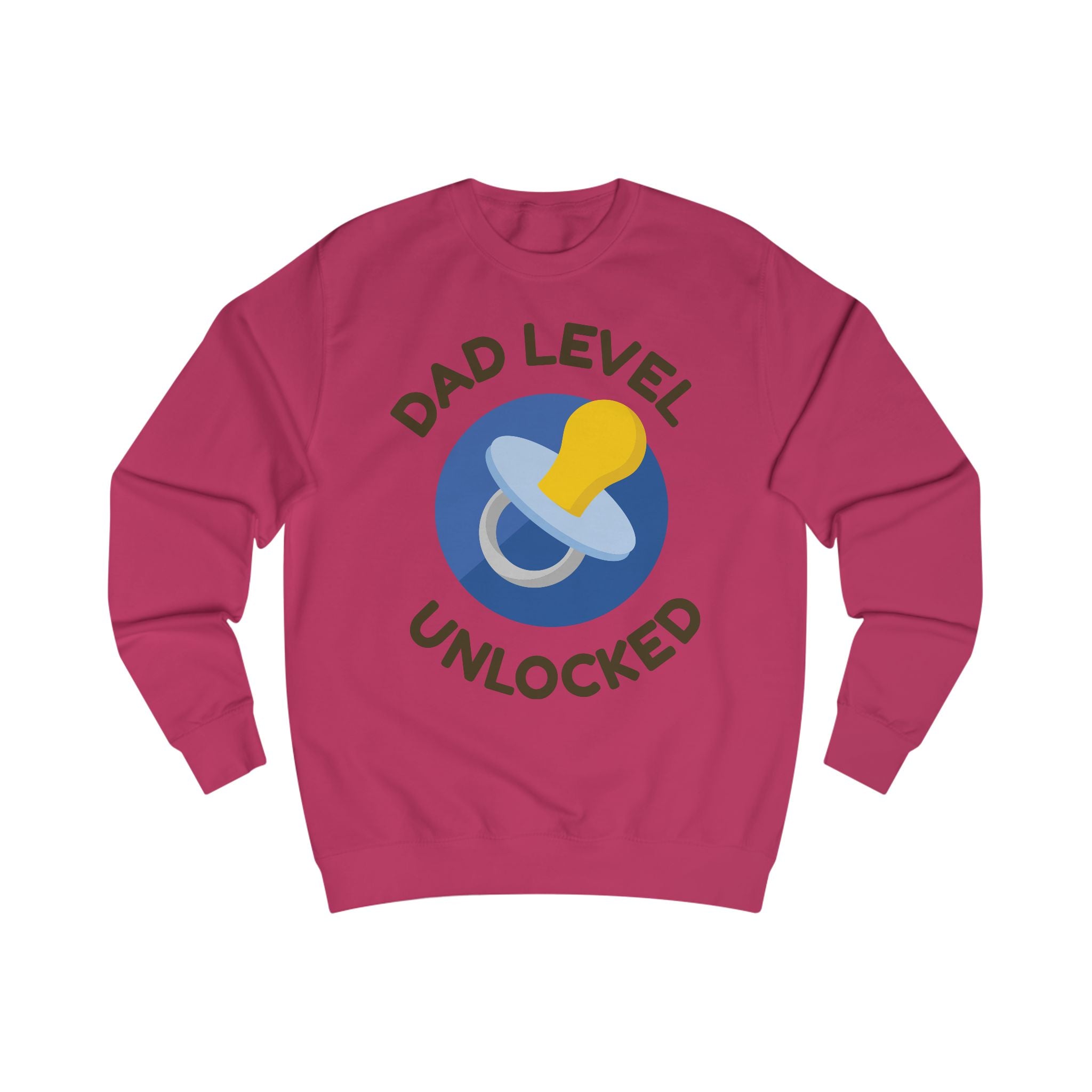 Dad Level Unlocked Sweatshirt — New Dad Pacifier Graphic Crewneck