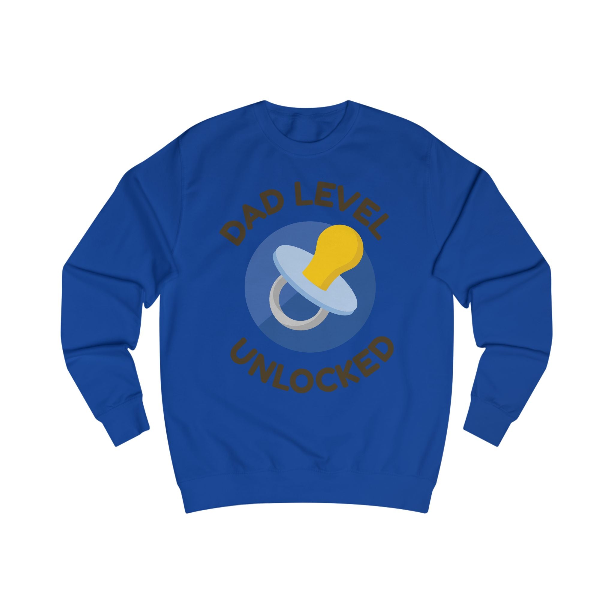 Dad Level Unlocked Sweatshirt — New Dad Pacifier Graphic Crewneck