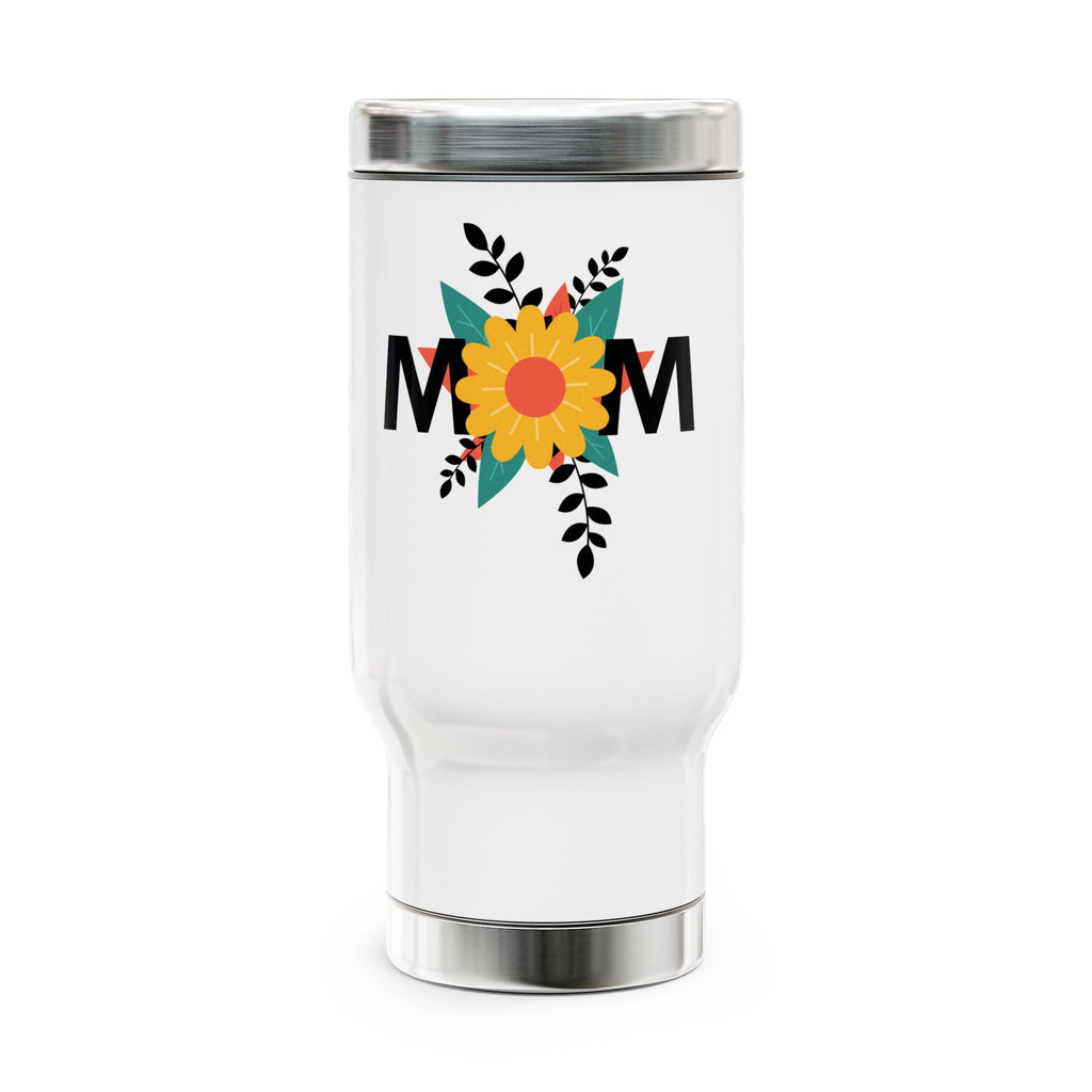 Mom Floral Travel Mug – 14oz Stainless Steel Insulated Coffee Tumbler