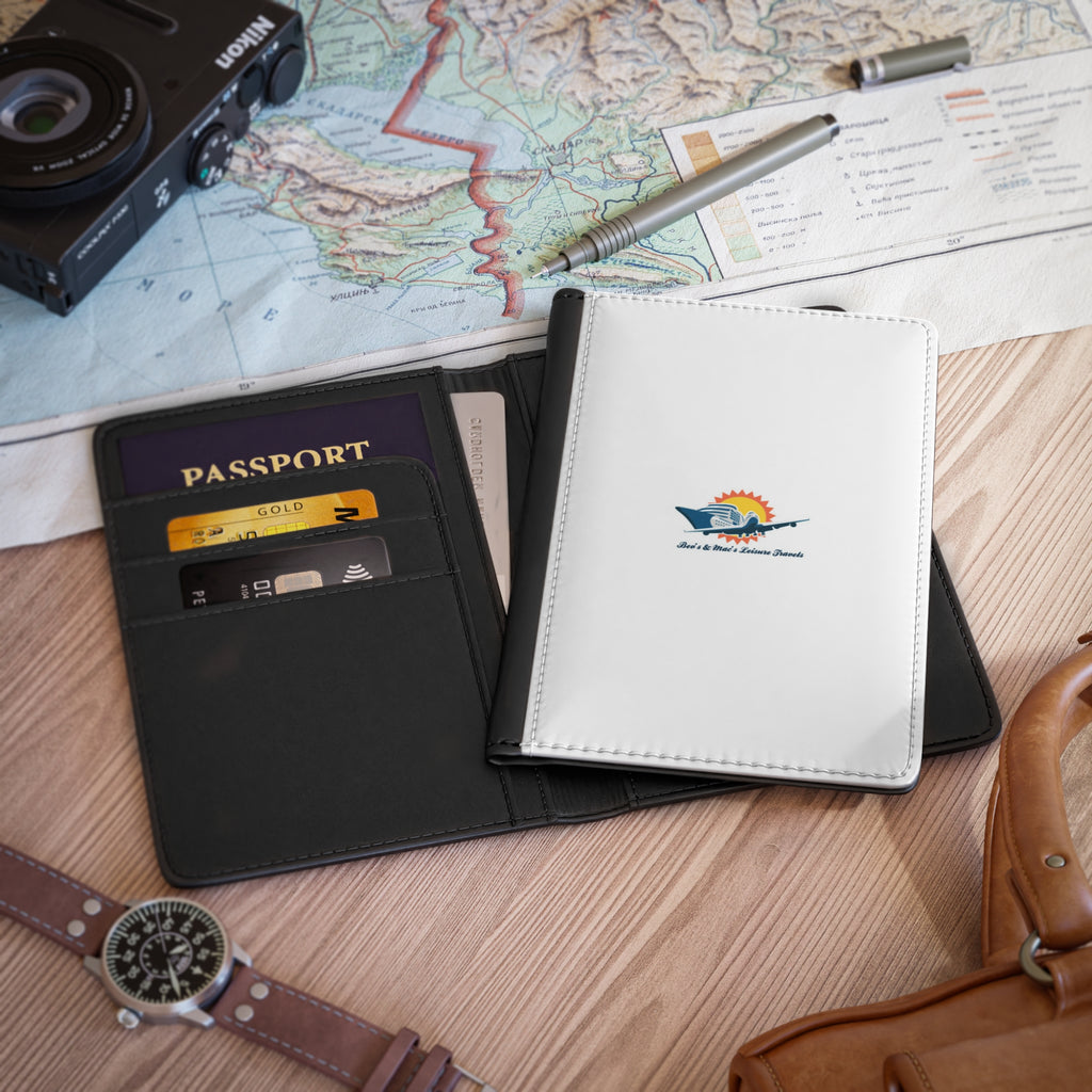 Passport Cover — Retro Surf Sunset Design (“Life’s a Wave, Catch It”)