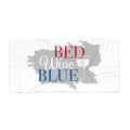 Beach Towel — "Red Wine & Blue" Patriotic Wine Beach Towel