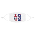 Patriotic LOVE Face Mask — USA Flag Donut Red White Blue Cotton Mask