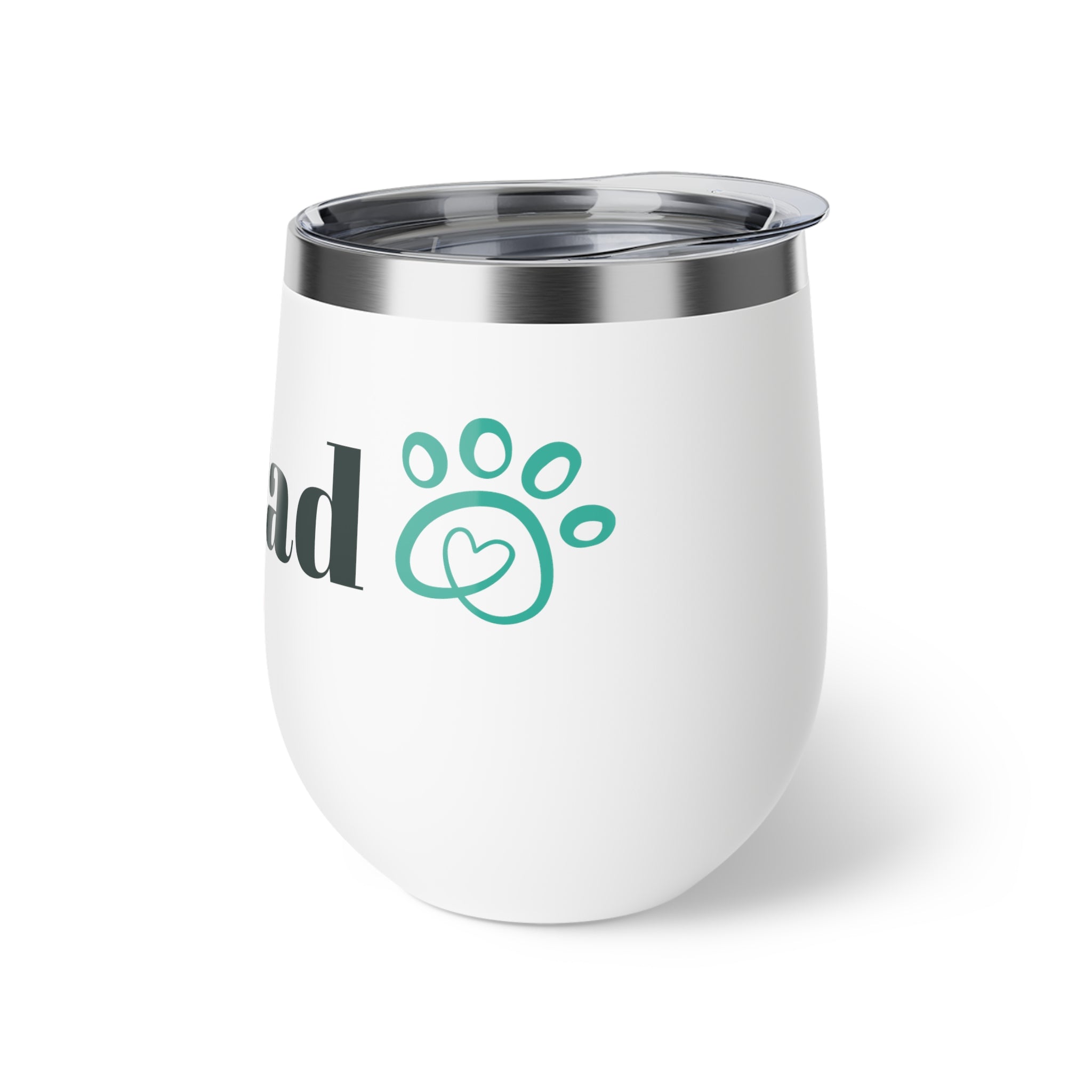 Dog Dad Copper Insulated Wine Tumbler – 12oz Travel Cup