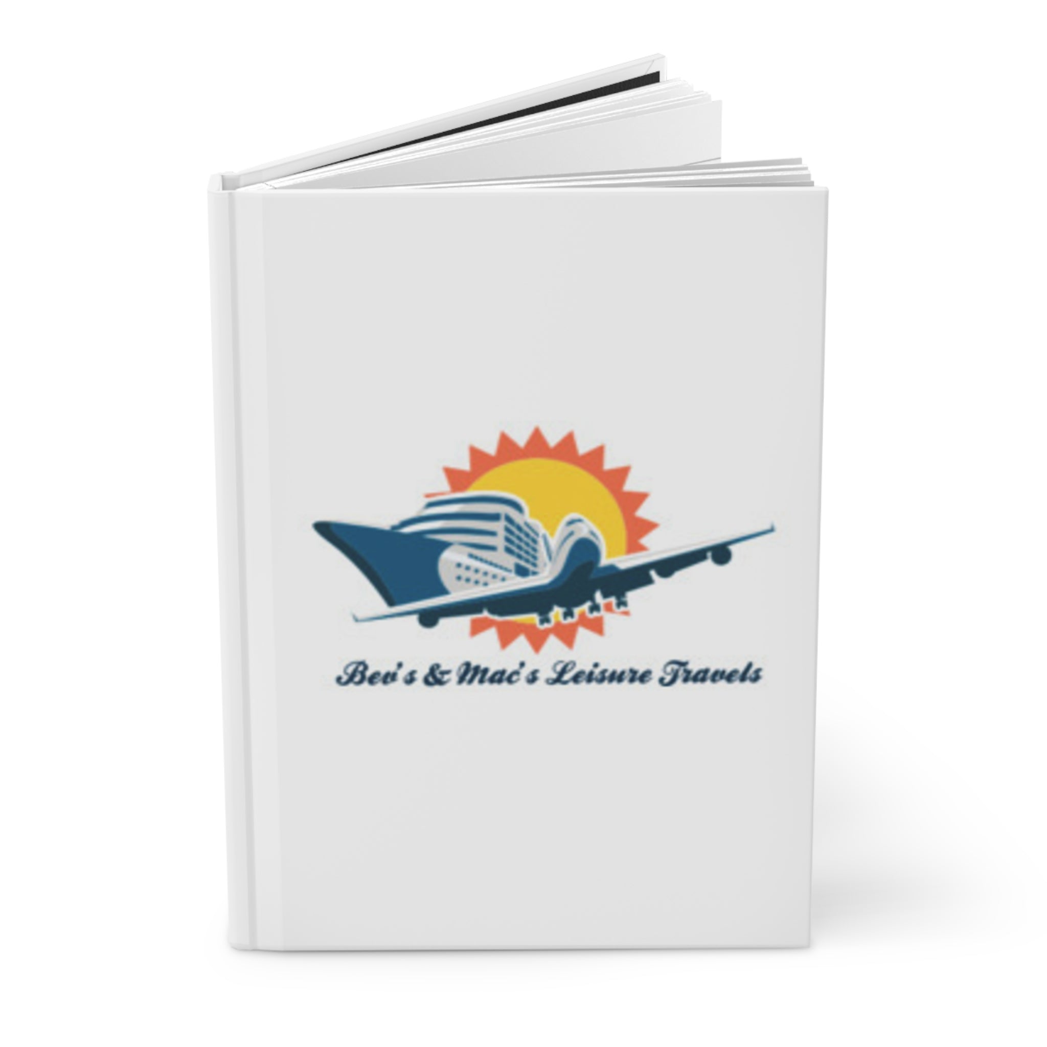 Travel Journal — "Bea's & Mac's Leisure Travels" Hardcover Notebook