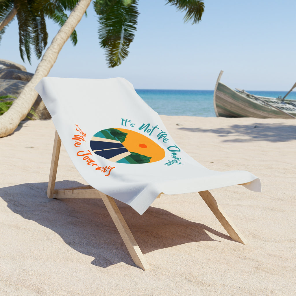 Beach Towel — "It's Not the Destination, It's the Journey" Sunset Road Design