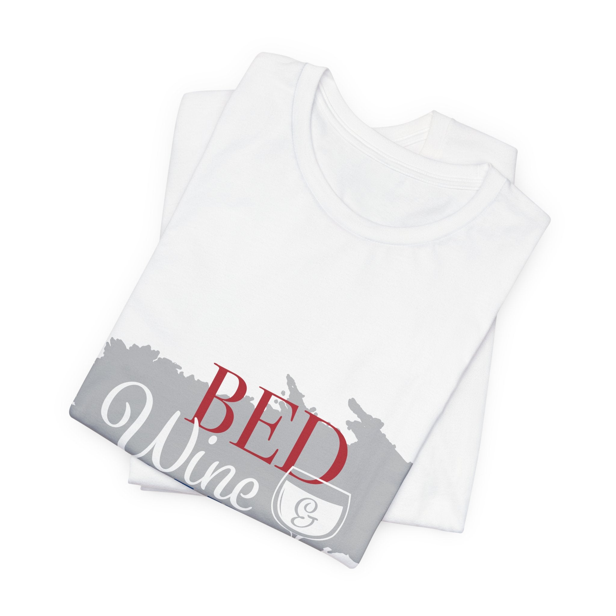 Bed Wine & Blue T-Shirt — Patriotic Red, White & Blue Wine Tee
