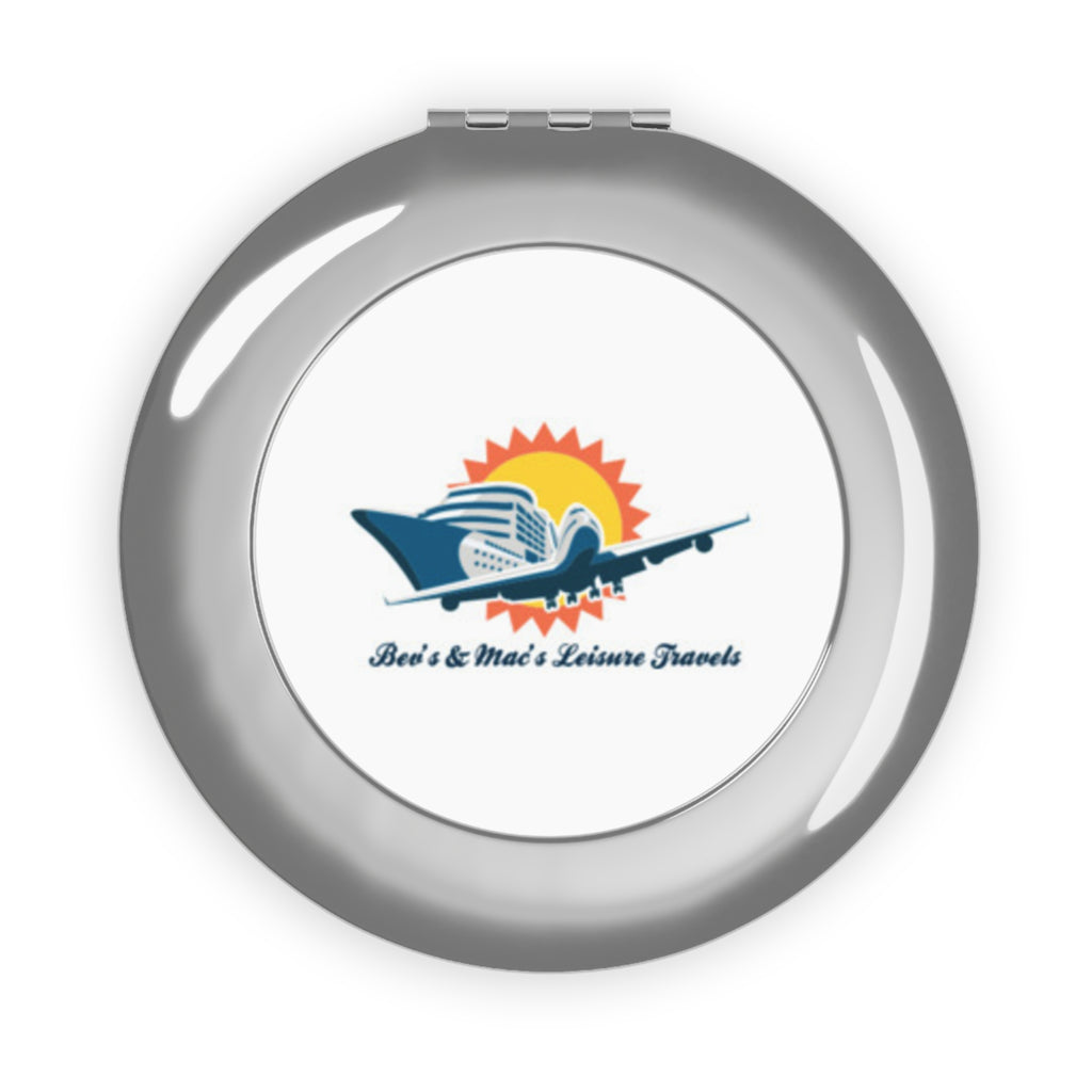 Compact Travel Mirror — Aviation Sunset Logo Pocket Mirror for Travelers