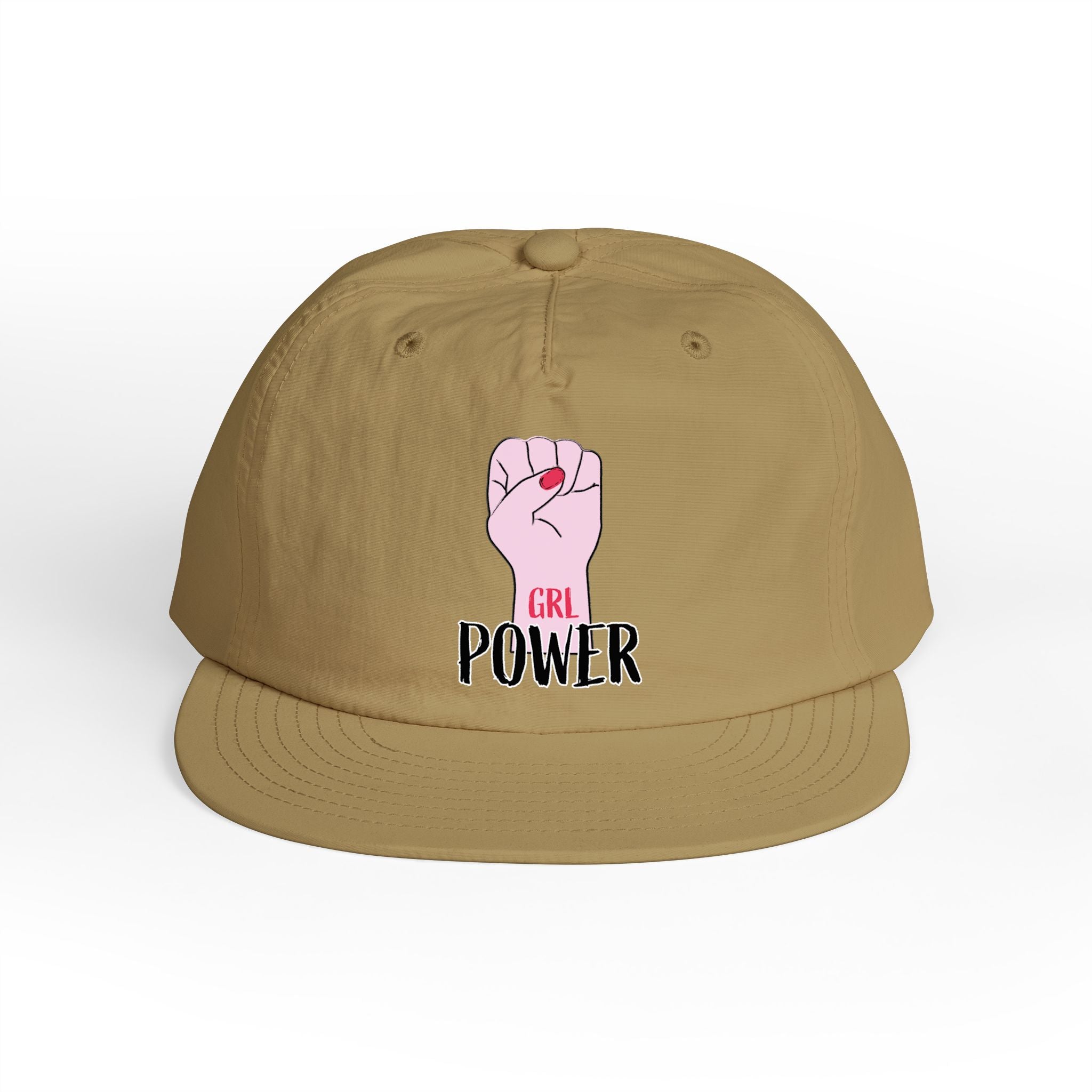 Surf Cap — "GRL POWER" Raised Fist Embroidered Surf Cap