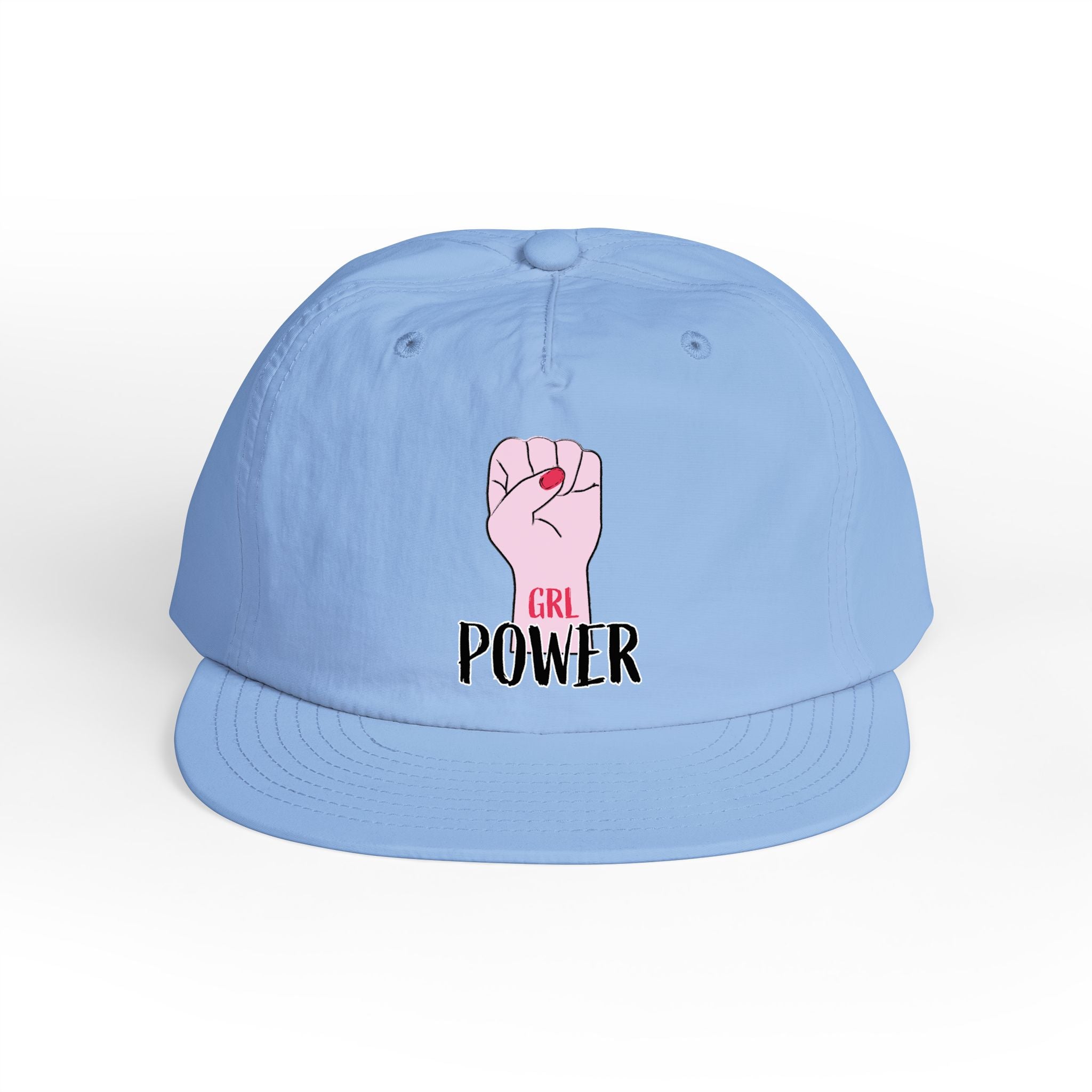 Surf Cap — "GRL POWER" Raised Fist Embroidered Surf Cap