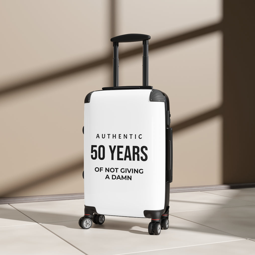Suitcase - "Authentic 50 Years of Not Giving a Damn" Travel Carry-On