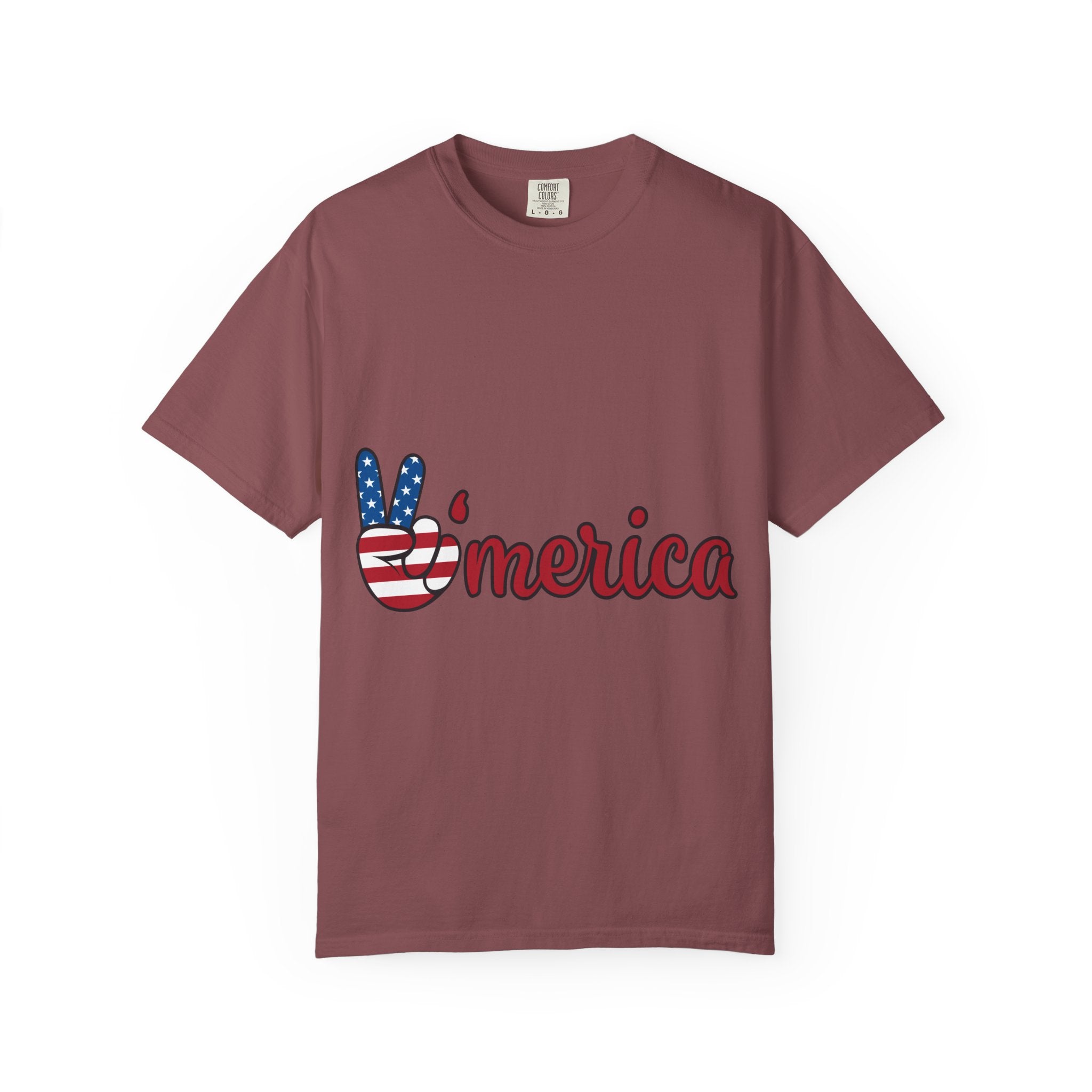 'Merica Peace Sign T-Shirt — Patriotic USA Flag Graphic Tee for 4th of July