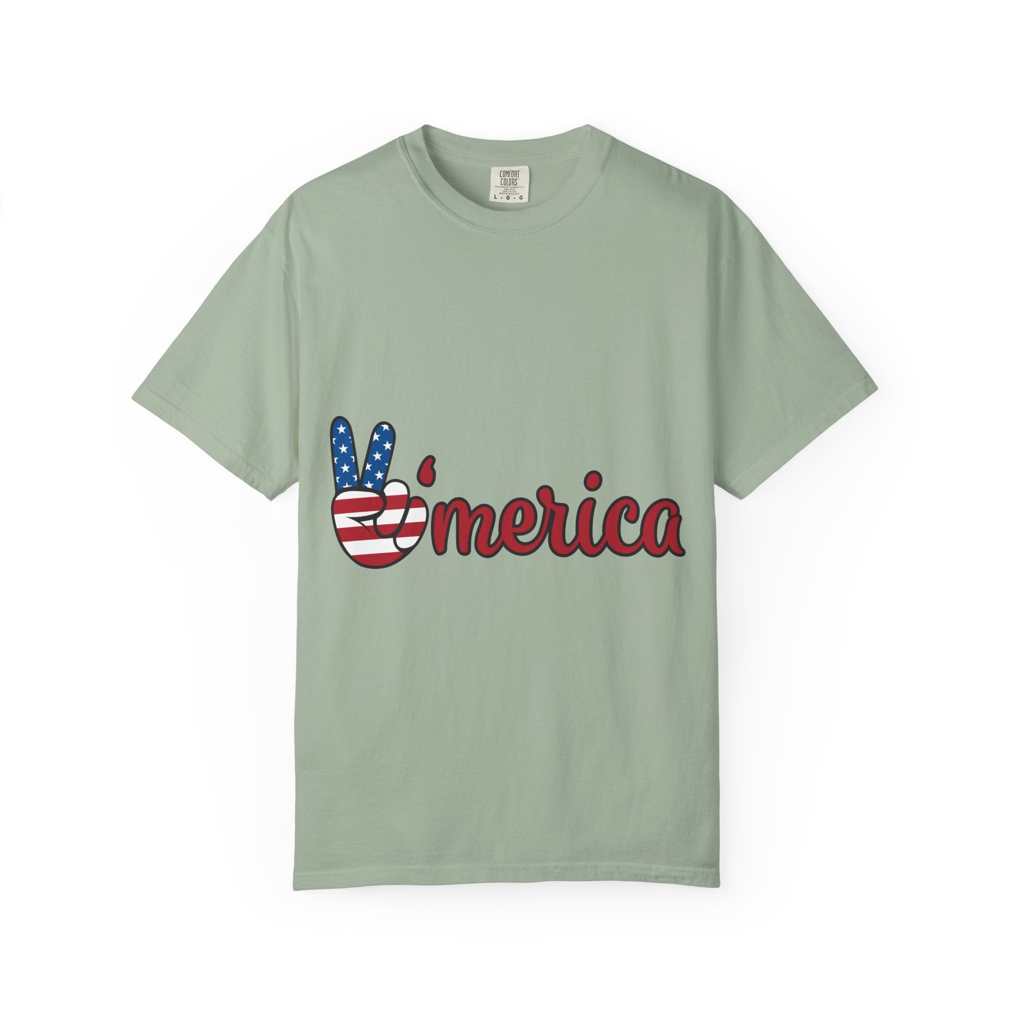 'Merica Peace Sign T-Shirt — Patriotic USA Flag Graphic Tee for 4th of July