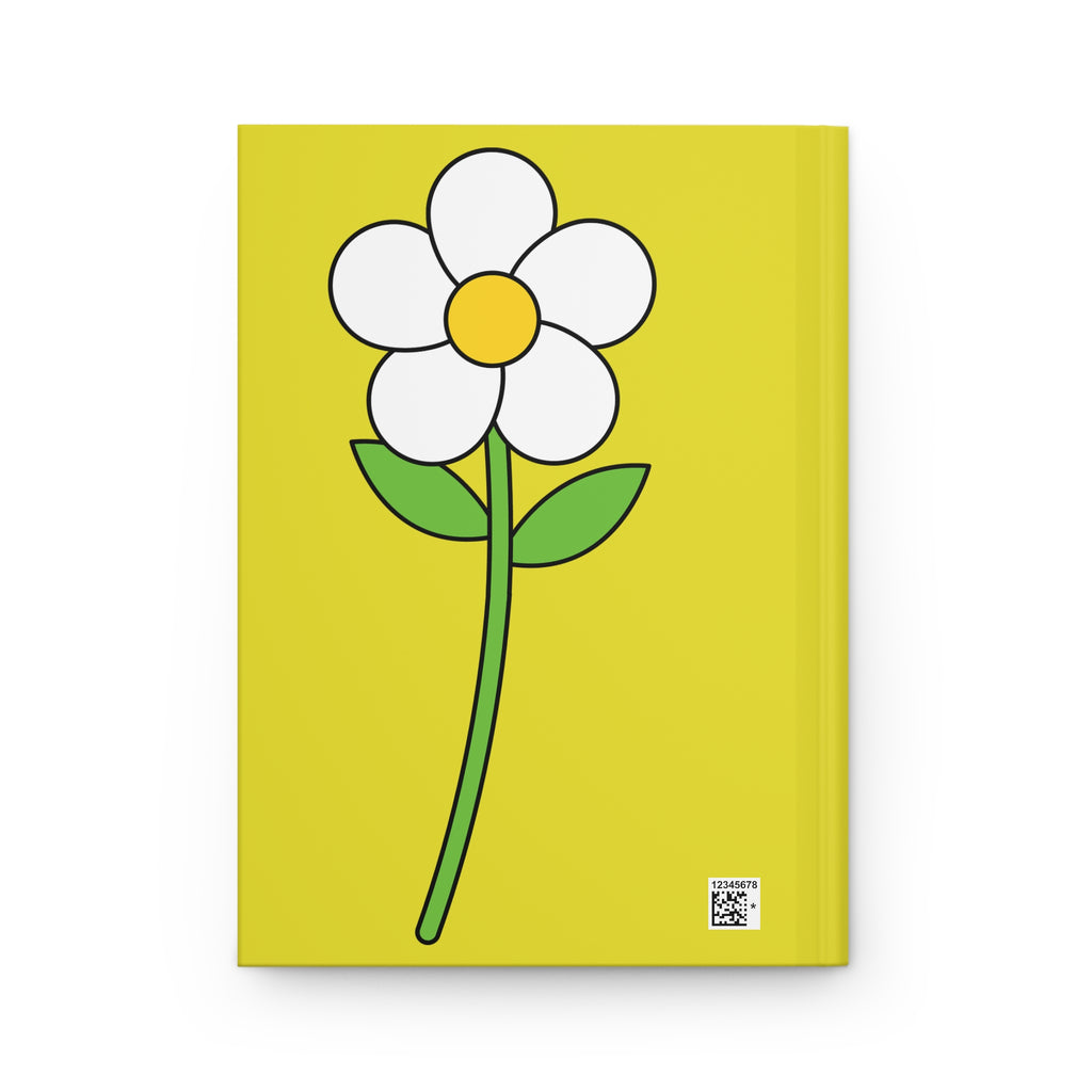 Daisy Flower Hardcover Journal — Cute Botanical Notebook for Notes & Gifts