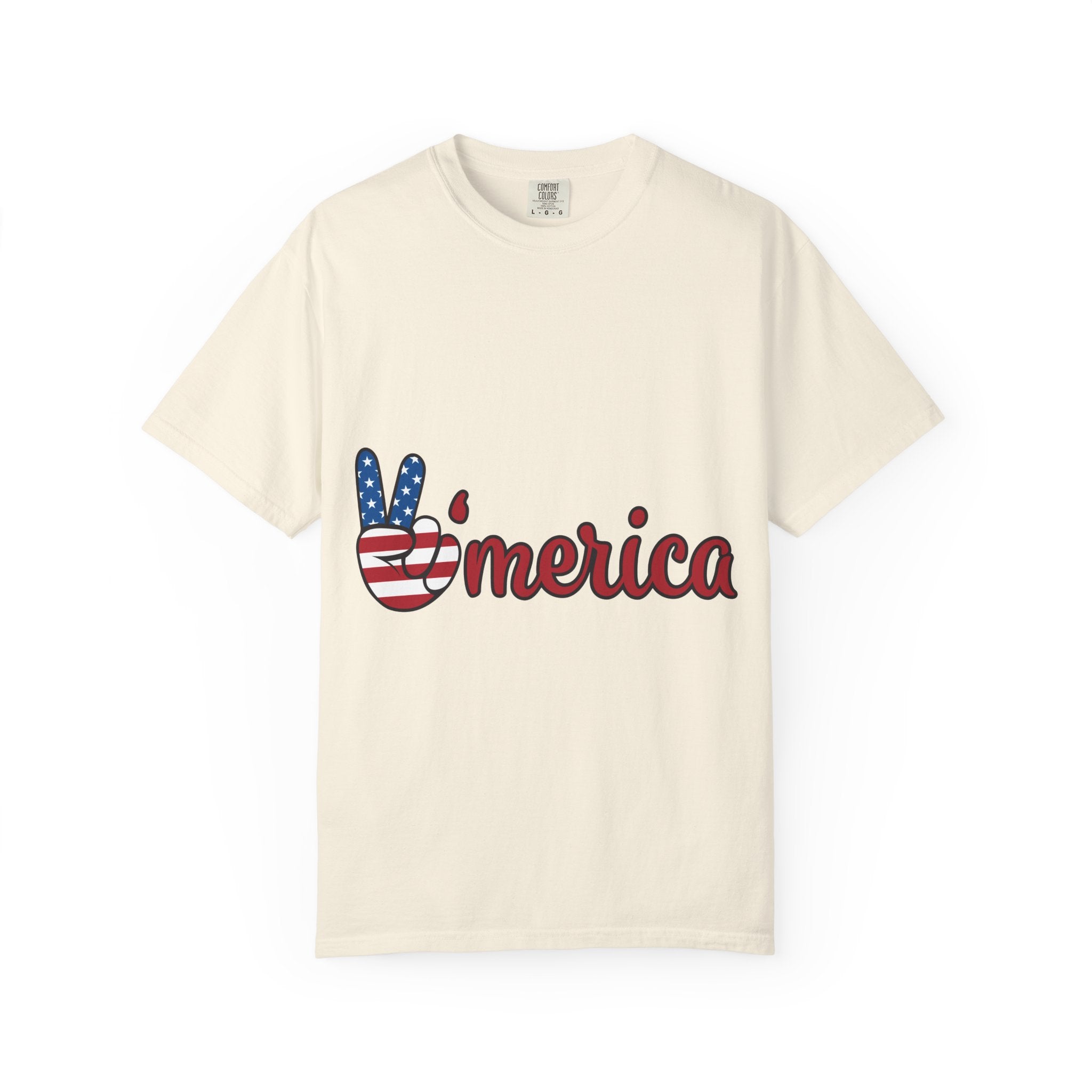'Merica Peace Sign T-Shirt — Patriotic USA Flag Graphic Tee for 4th of July
