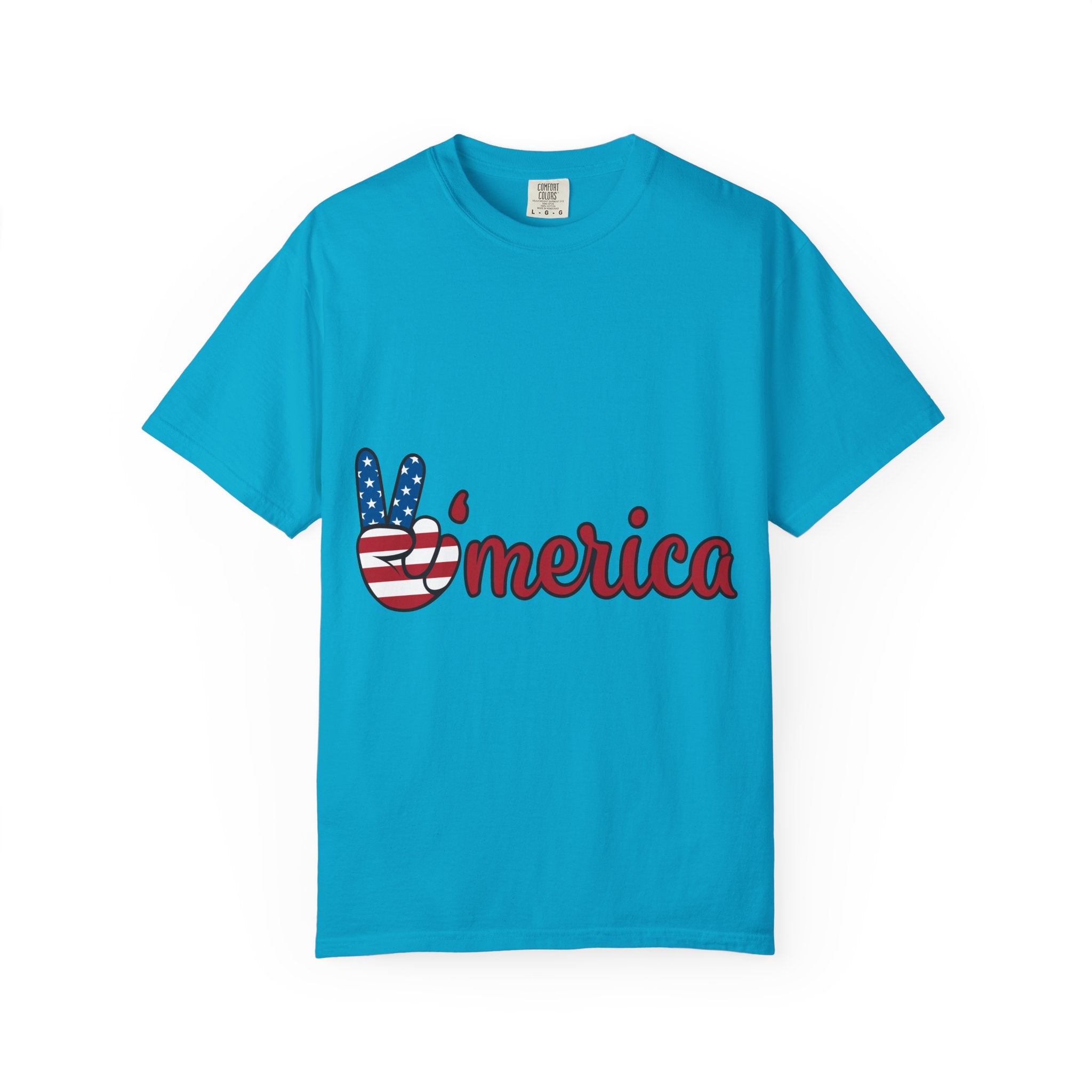 'Merica Peace Sign T-Shirt — Patriotic USA Flag Graphic Tee for 4th of July