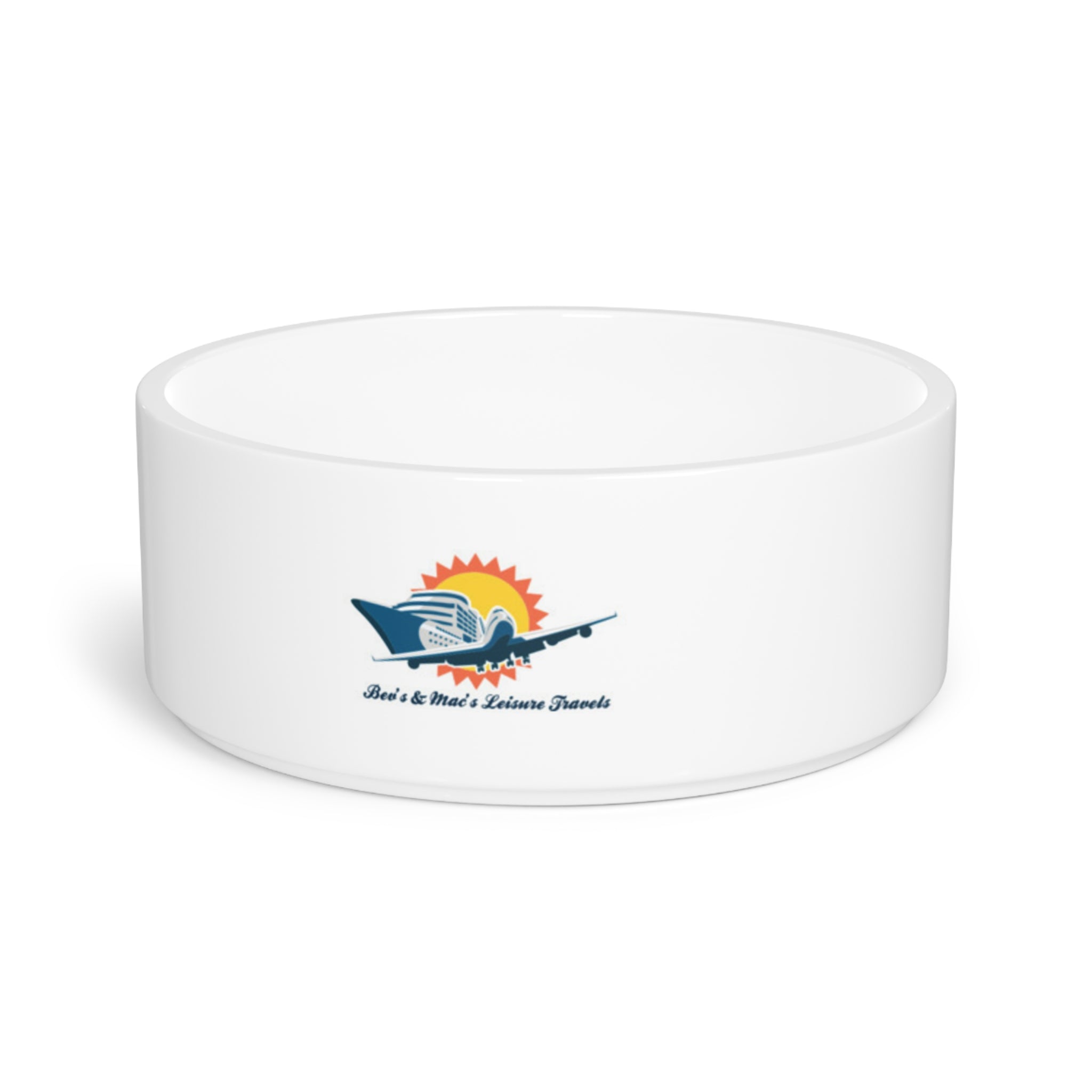 Aviator Pet Bowl — Travel Plane with Sunrise Dog & Cat Bowl