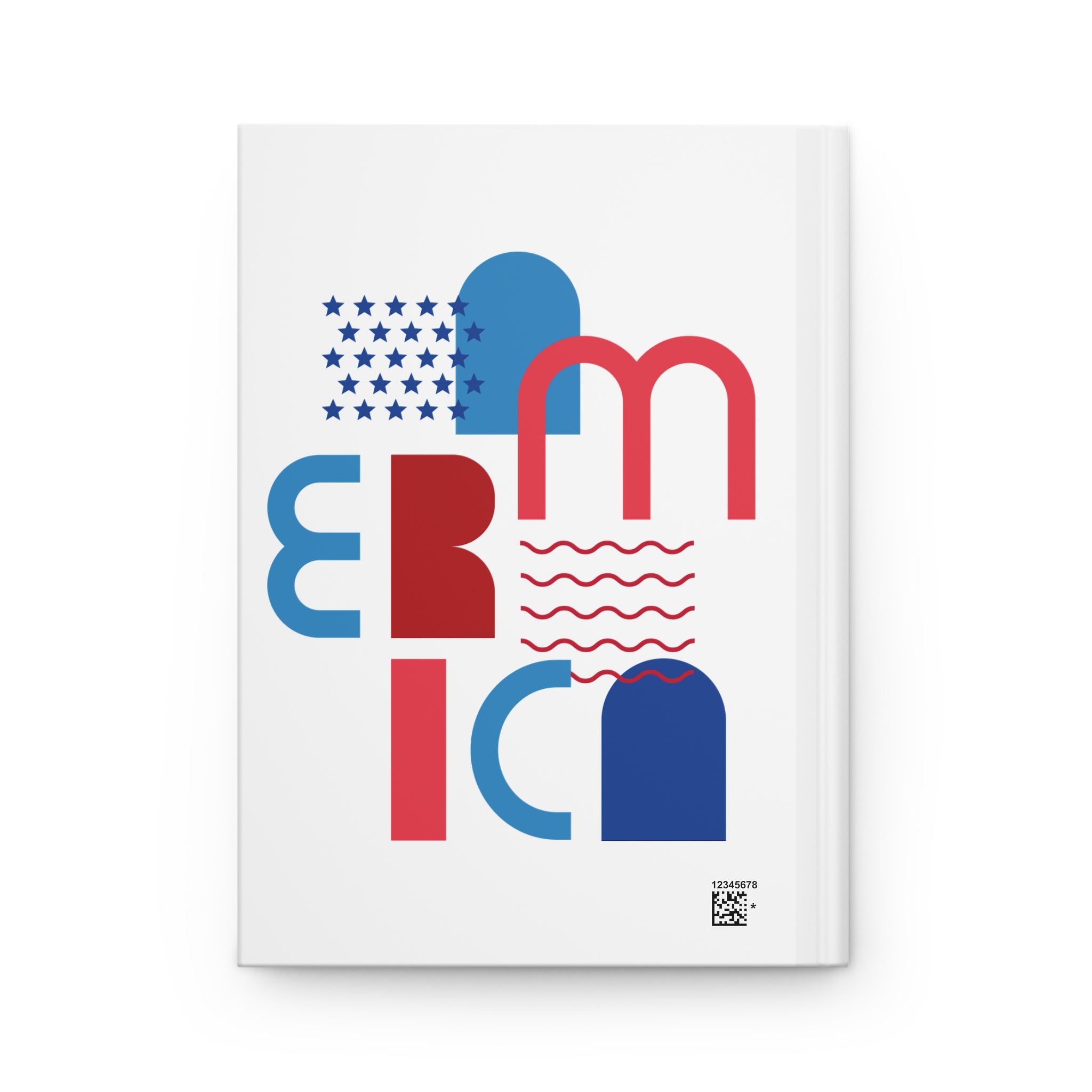 Patriotic 'Merica Hardcover Journal — USA Flag Peace Sign Notebook