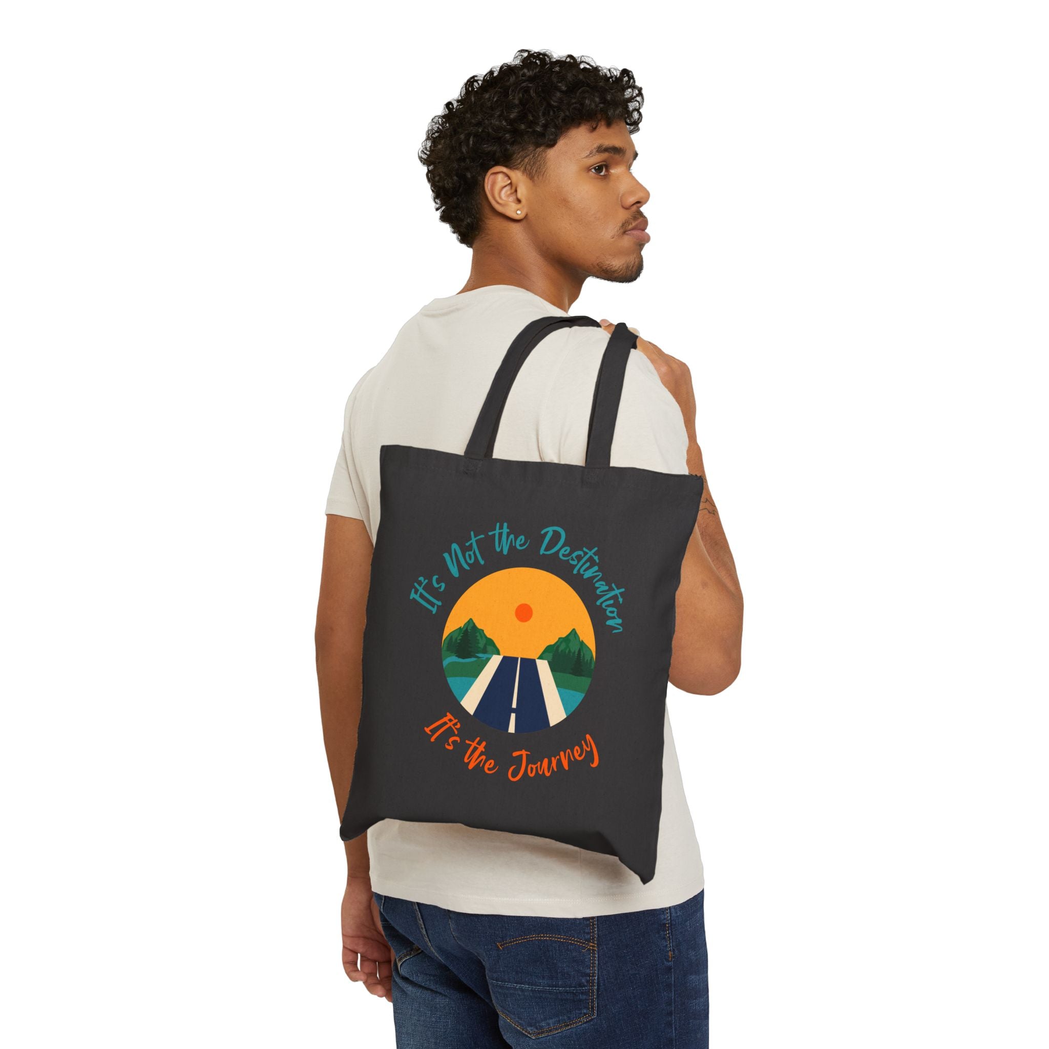 Journey Road Tote Bag – “It’s Not the Destination, It’s the Journey” Canvas Tote